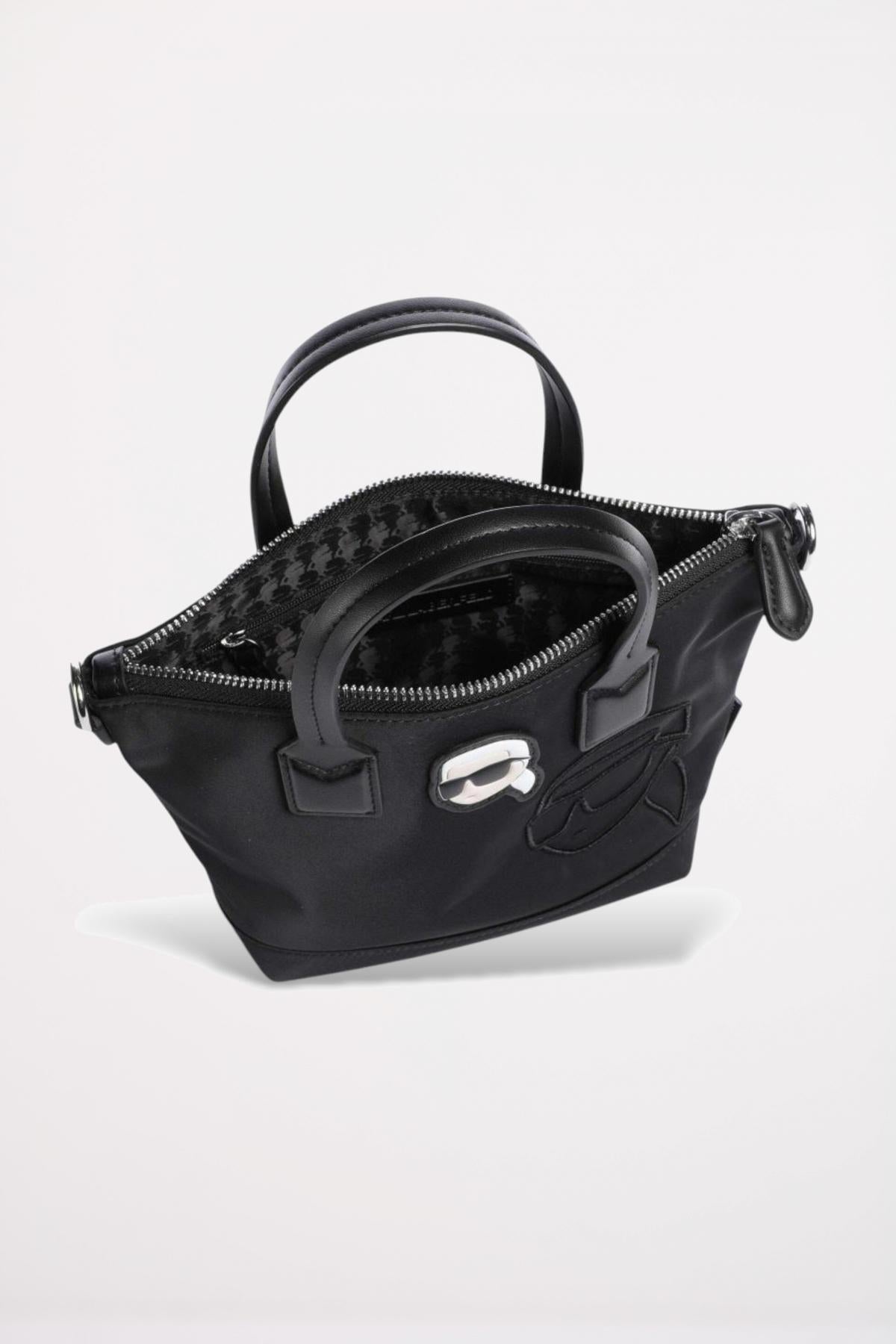 KARL LAGERFELD IKON NYLON NFT SM TOTE en color NEGRO  (3)