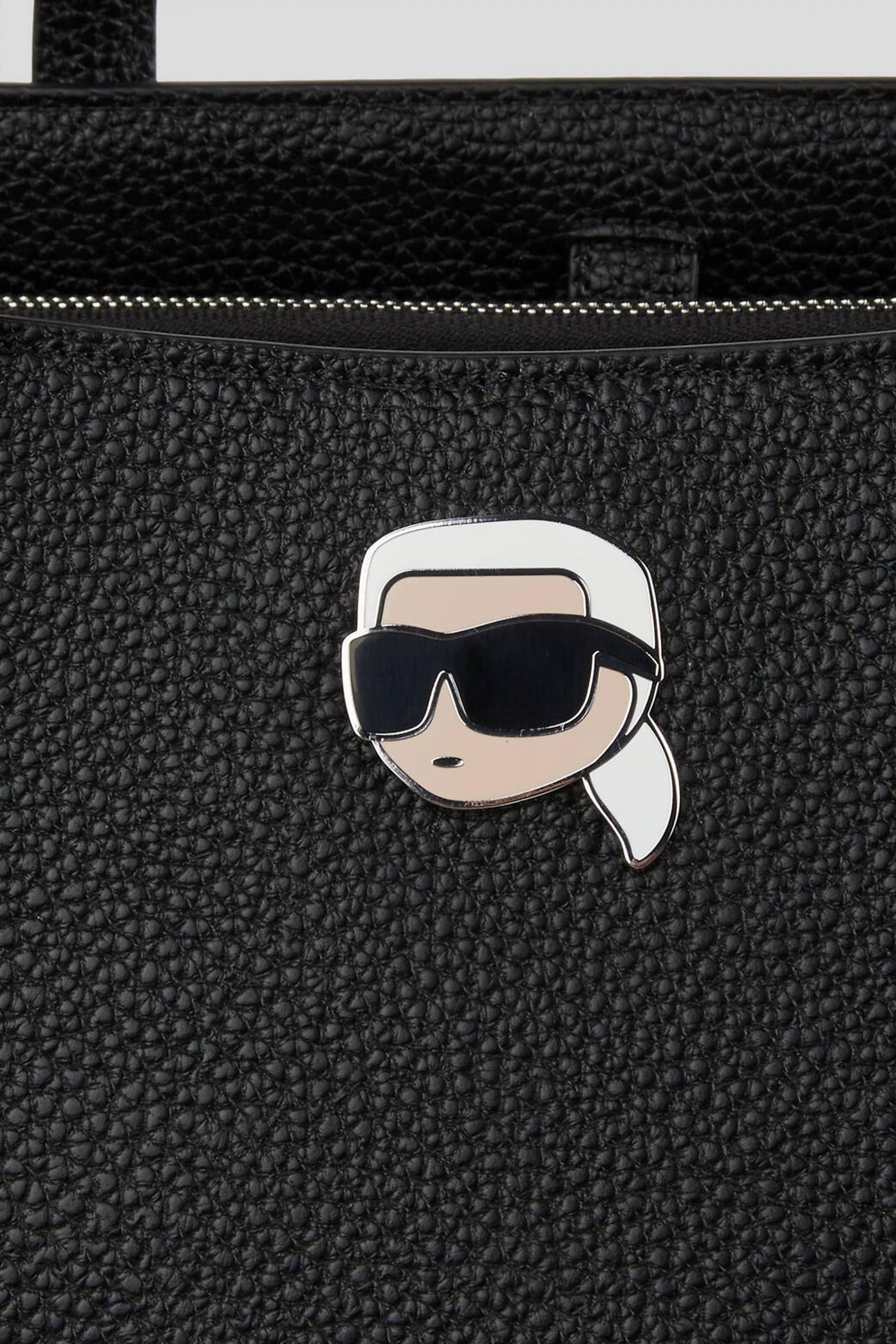 KARL LAGERFELD  IKON PEBBLE LG TOTE en color NEGRO  (4)