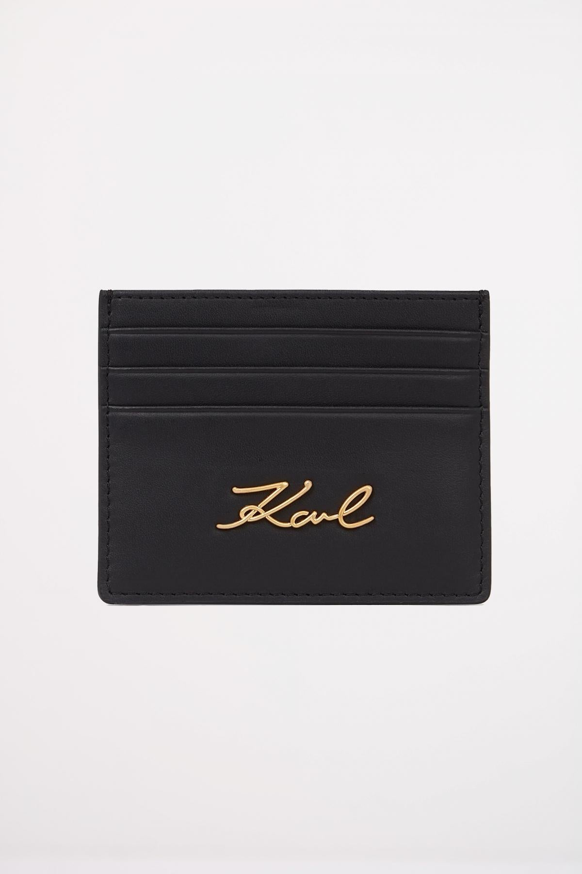 KARL LAGERFELD SIGNATURE CARDHOLDER en color NEGRO  (1)