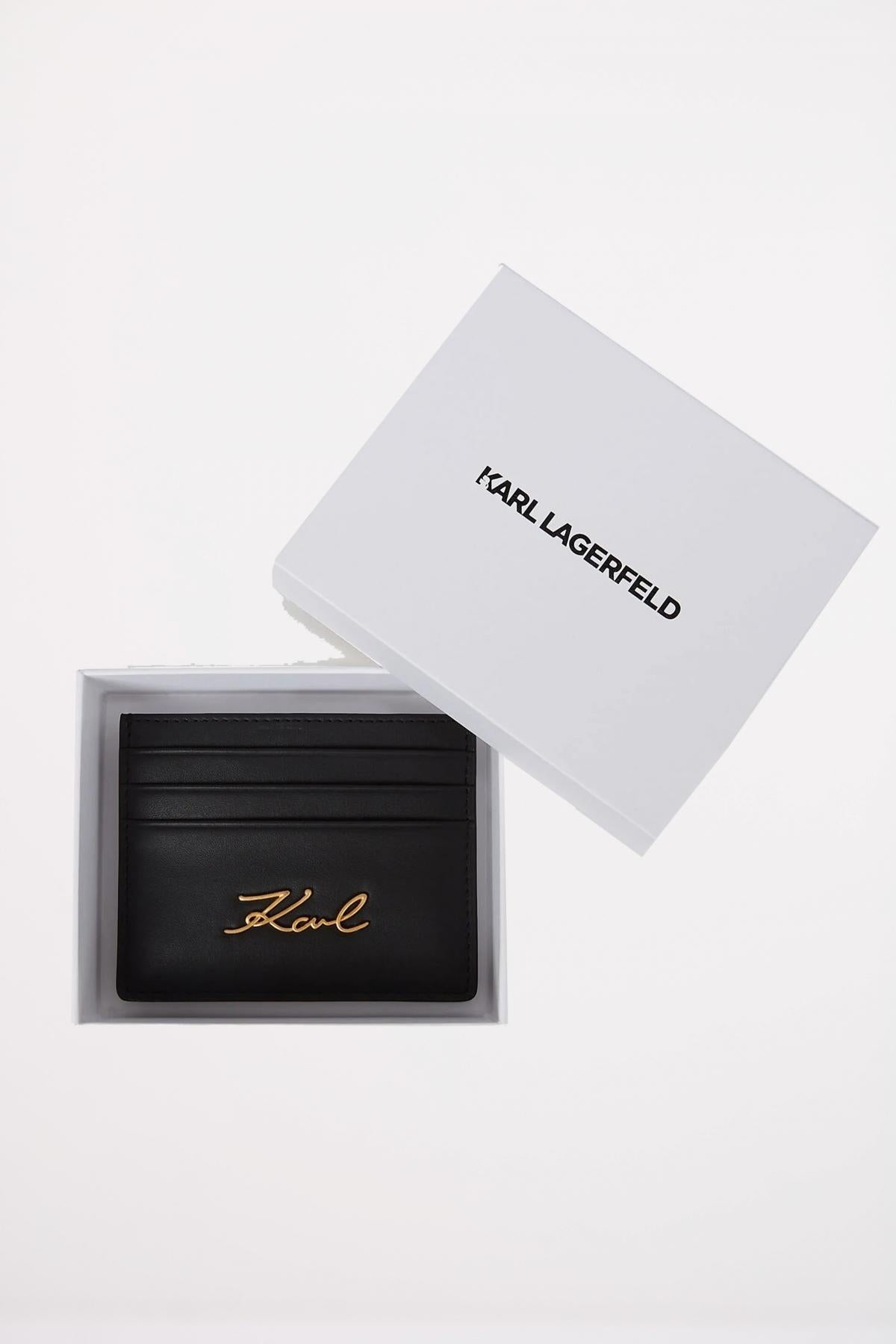 KARL LAGERFELD SIGNATURE CARDHOLDER en color NEGRO  (4)