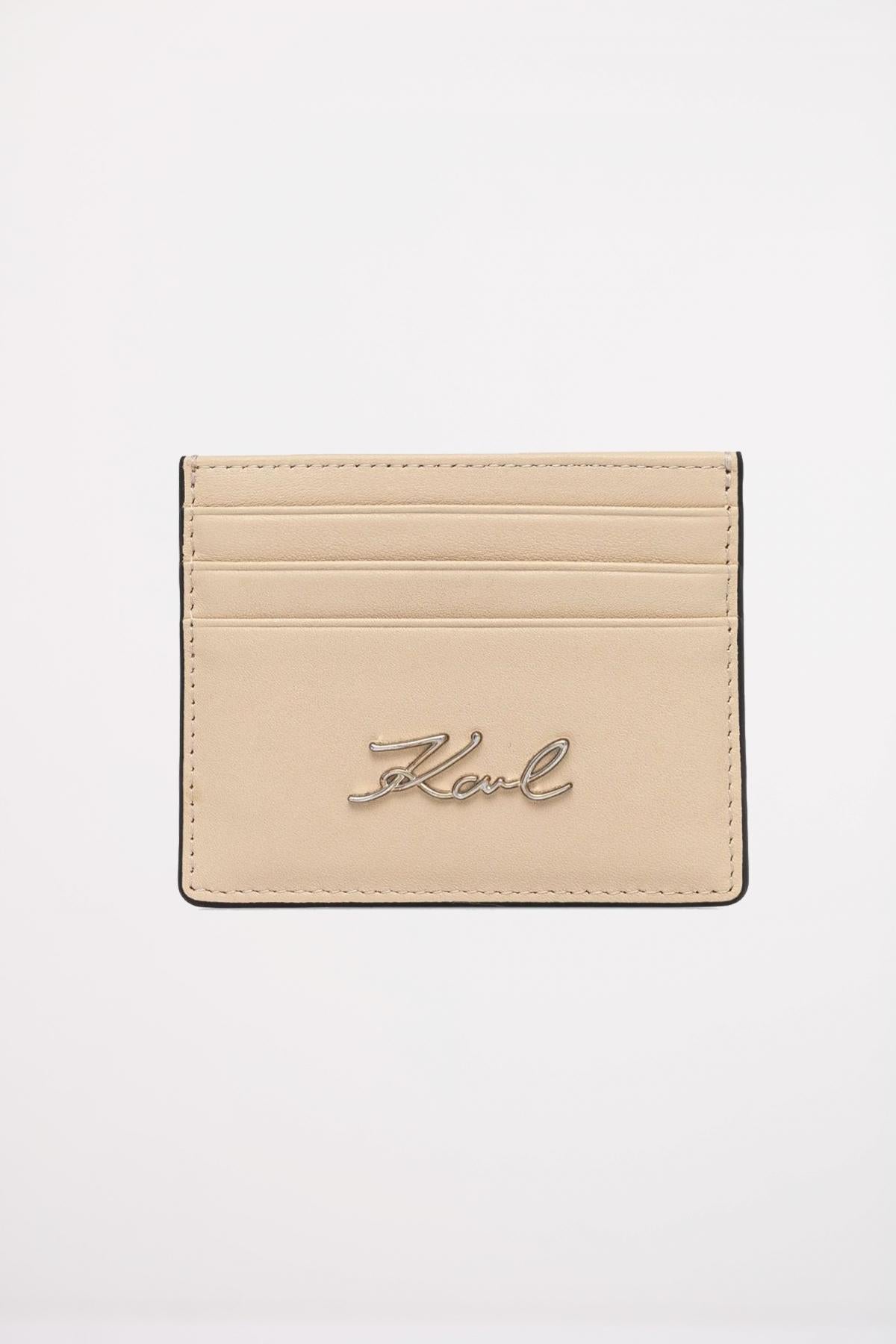 KARL LAGERFELD SIGNATURE CARDHOLDER en color BEIS  (1)