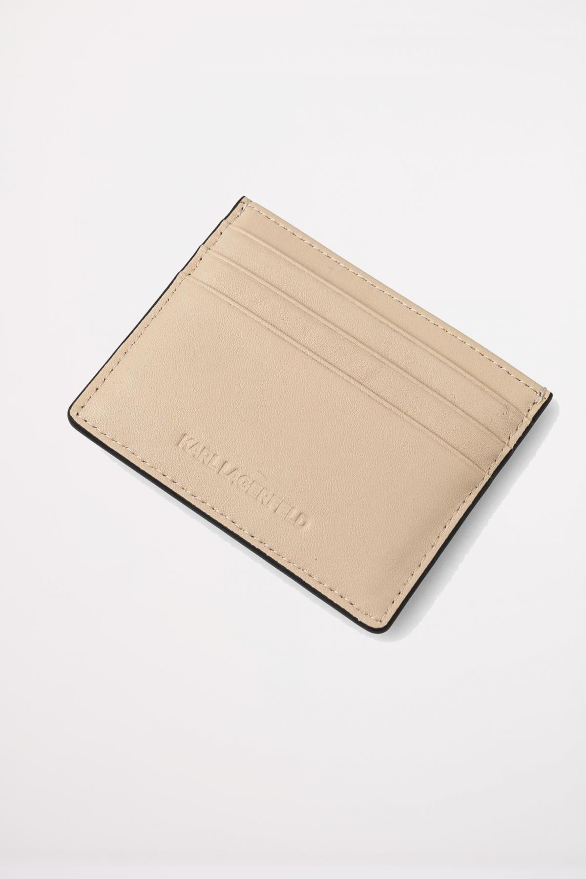 KARL LAGERFELD SIGNATURE CARDHOLDER en color BEIS  (2)
