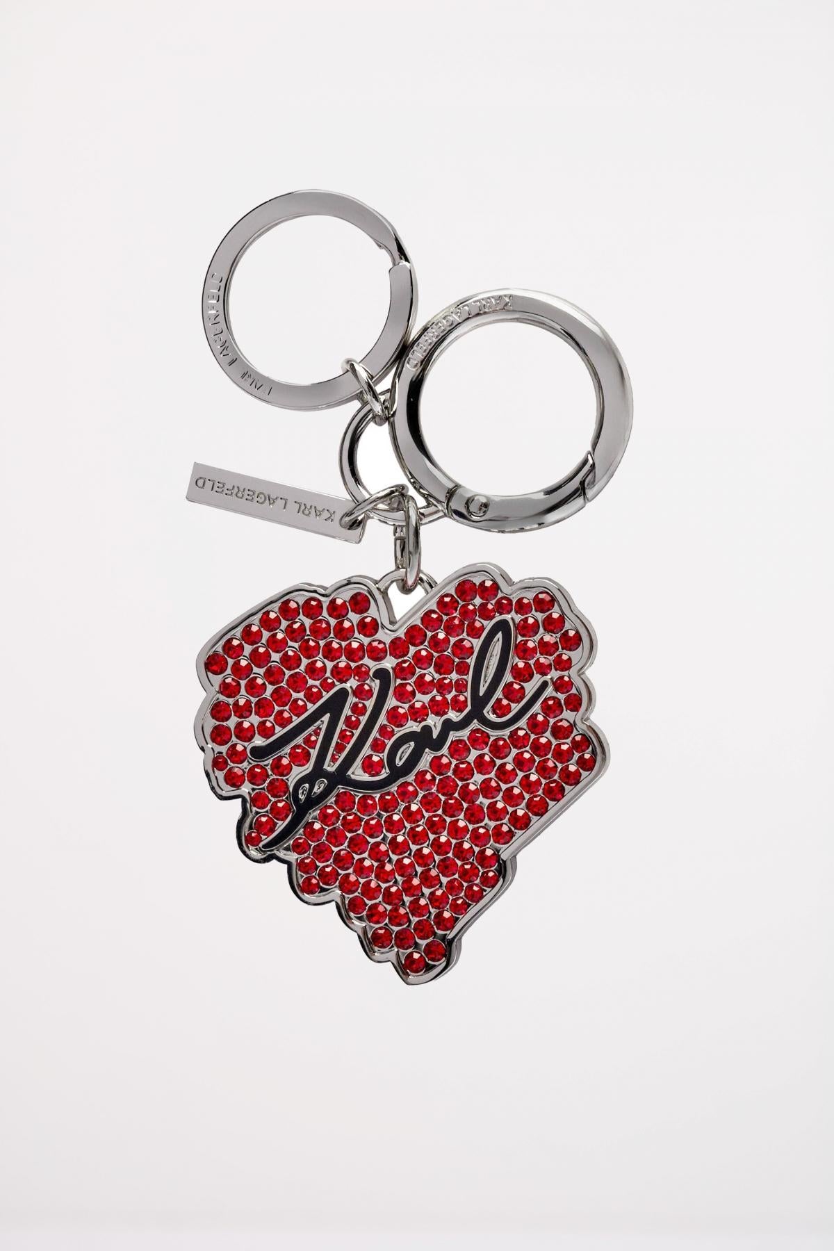 KARL LAGERFELD HEARTS CH+KEYCHAIN GP en color NEGRO  (3)