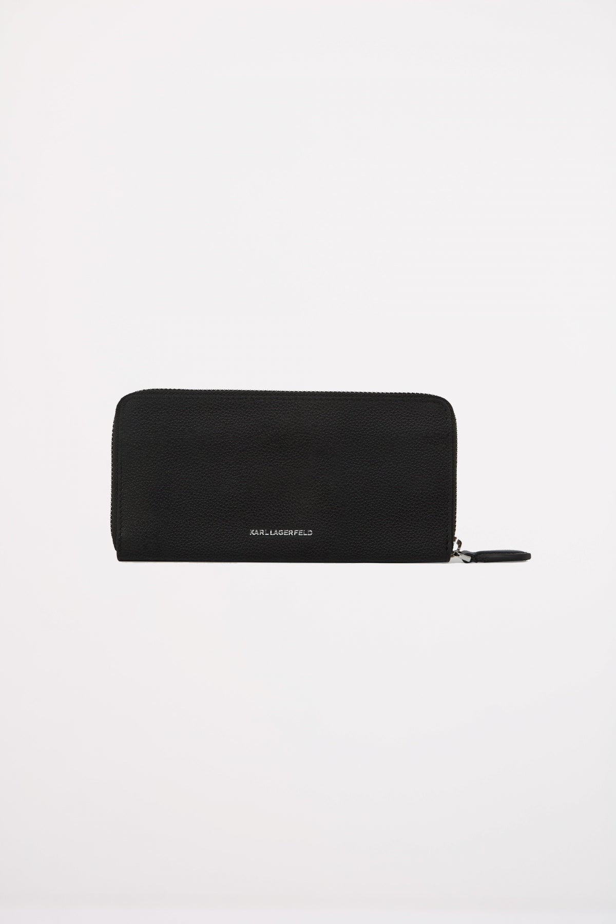 KARL LAGERFELD IKON PEBBLE CONTINENTAL WALLET en color NEGRO  (2)