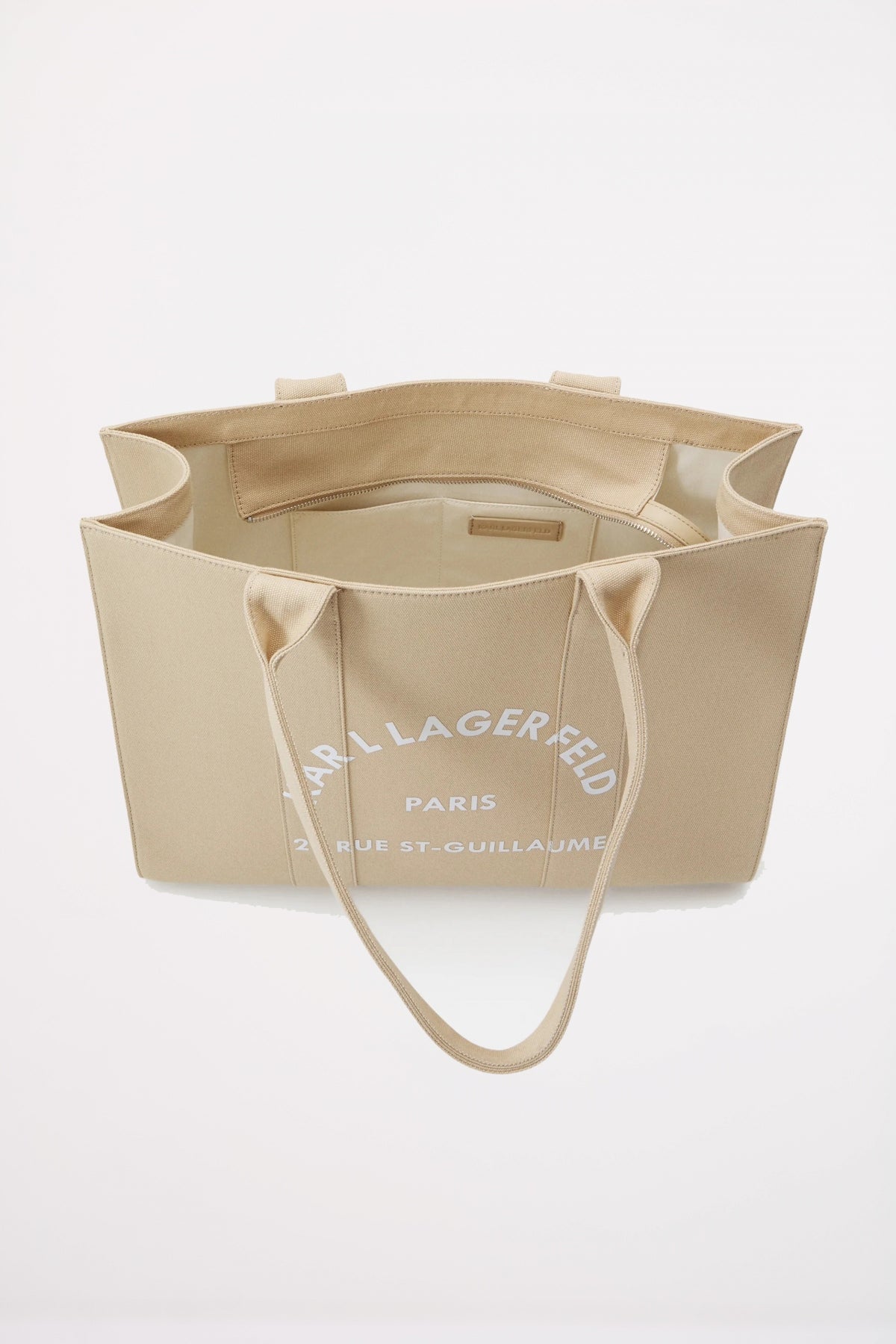 KARL LAGERFELD SRSG SQUARE LARGE TOTE en color MARRON CLARO  (4)