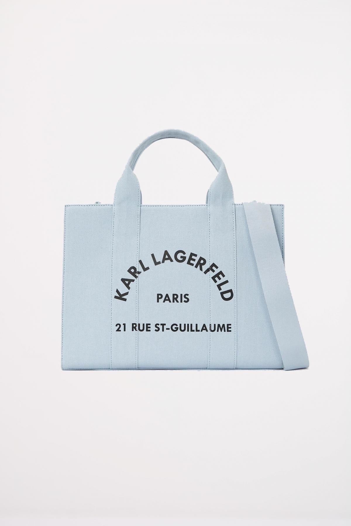 KARL LAGERFELD RSG SQUARE MEDIUM TOTE en color AZUL  (1)