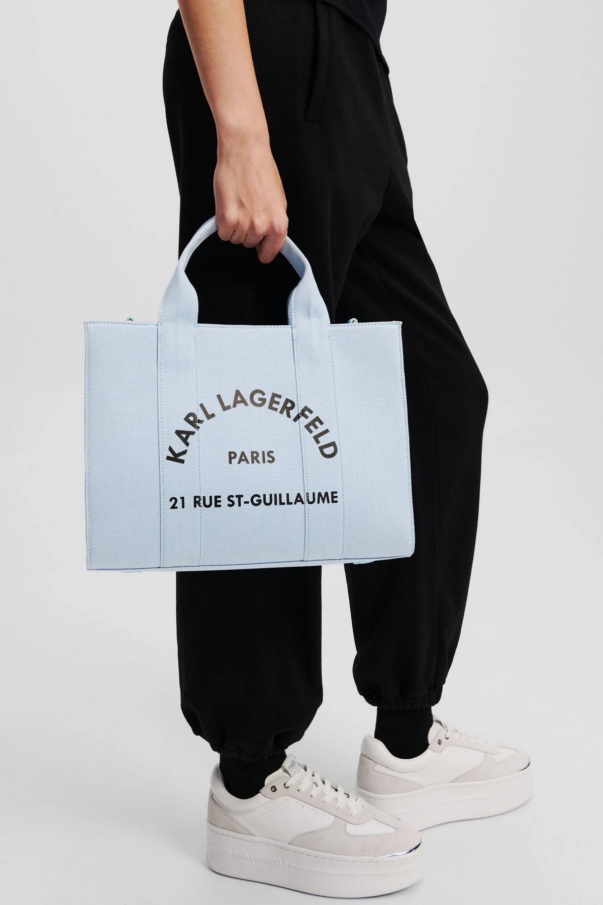 KARL LAGERFELD RSG SQUARE MEDIUM TOTE en color AZUL  (4)