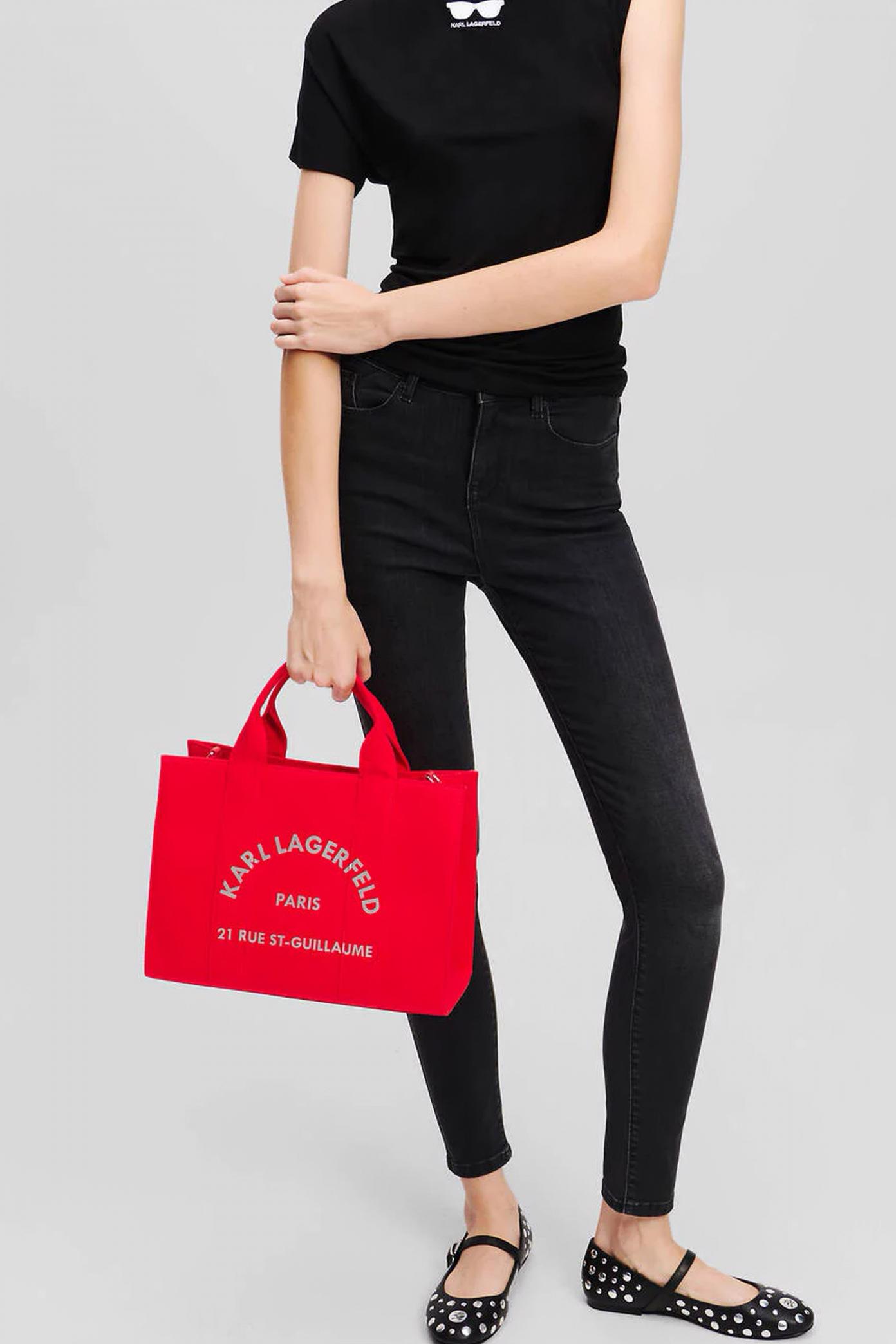 KARL LAGERFELD RSG SQUARE MEDIUM TOTE en color ROJO  (5)