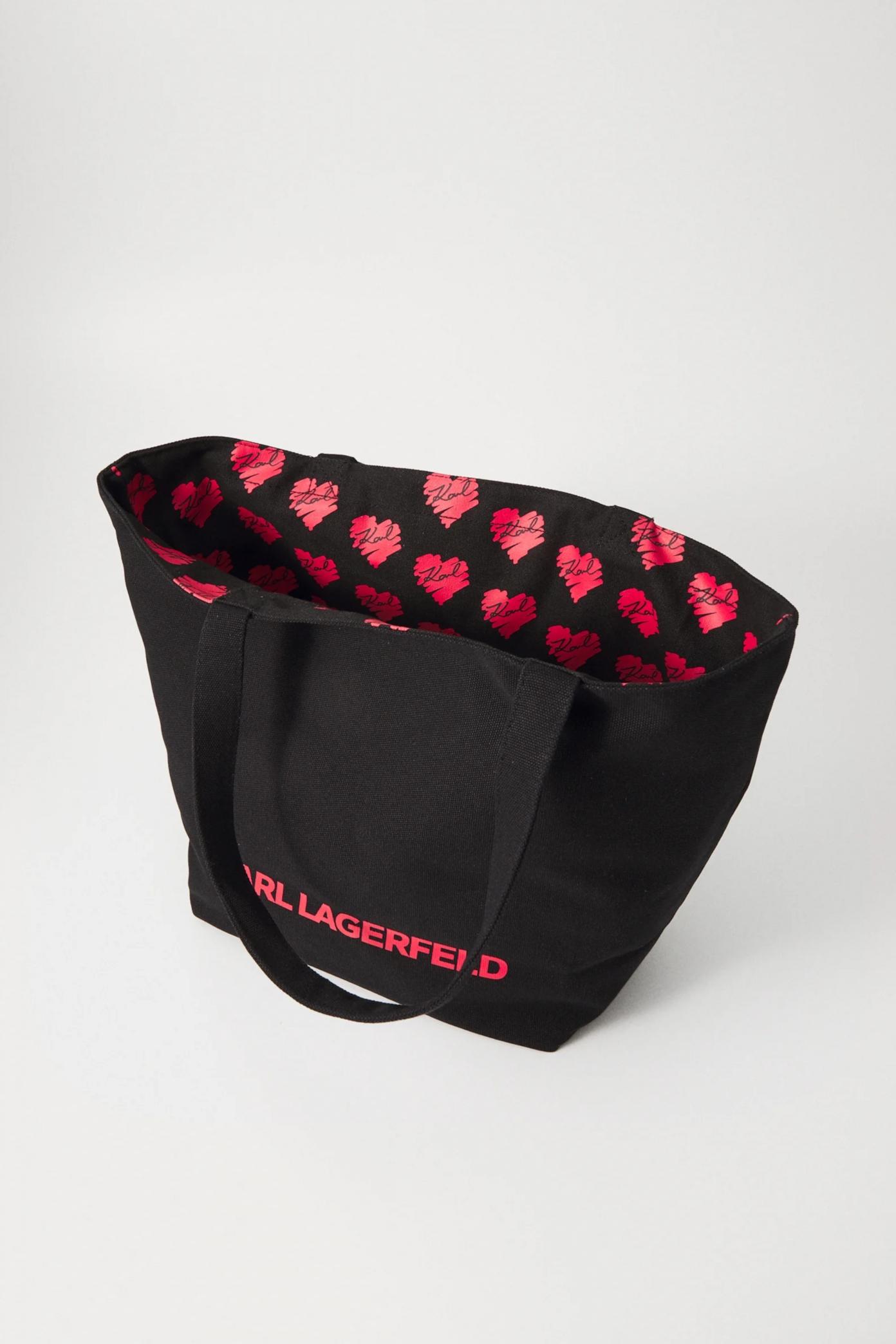 KARL LAGERFELD HEARTS REVERSIBLE SHOPPER en color NEGRO  (3)