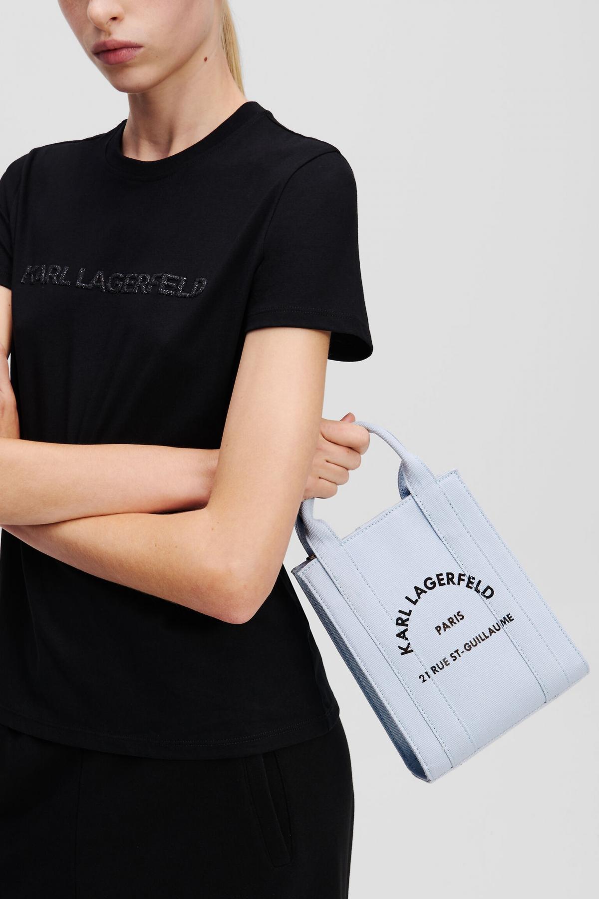 KARL LAGERFELD RSG SQUEARE SMALL TOTE en color AZUL  (5)