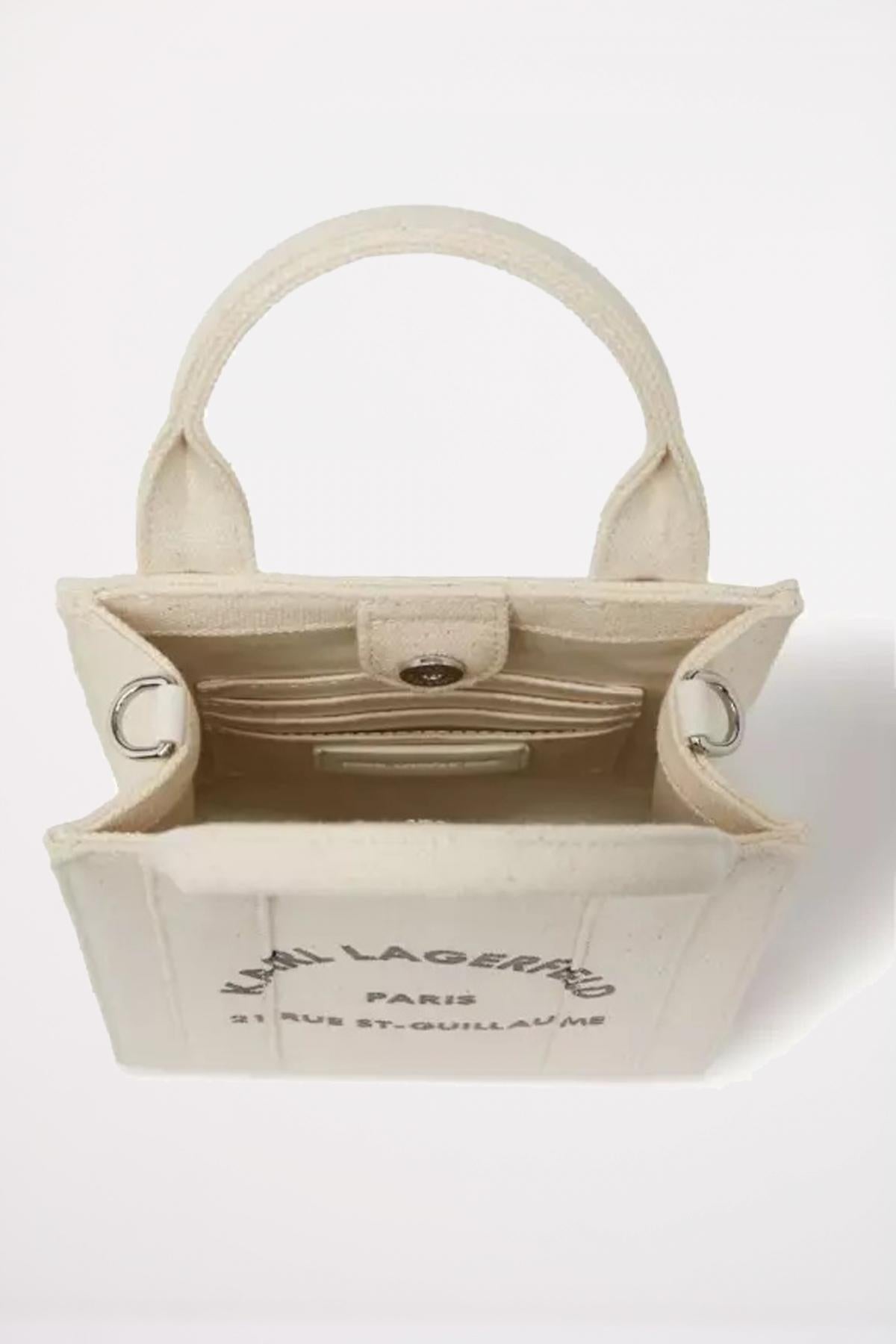 KARL LAGERFELD RSG SQUEARE SMALL TOTE en color BEIS  (4)
