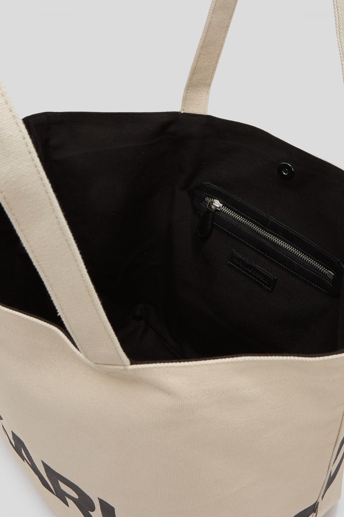 KARL LAGERFELD ESSENTIAL BIG LOGO SHOPPER en color BEIS  (3)