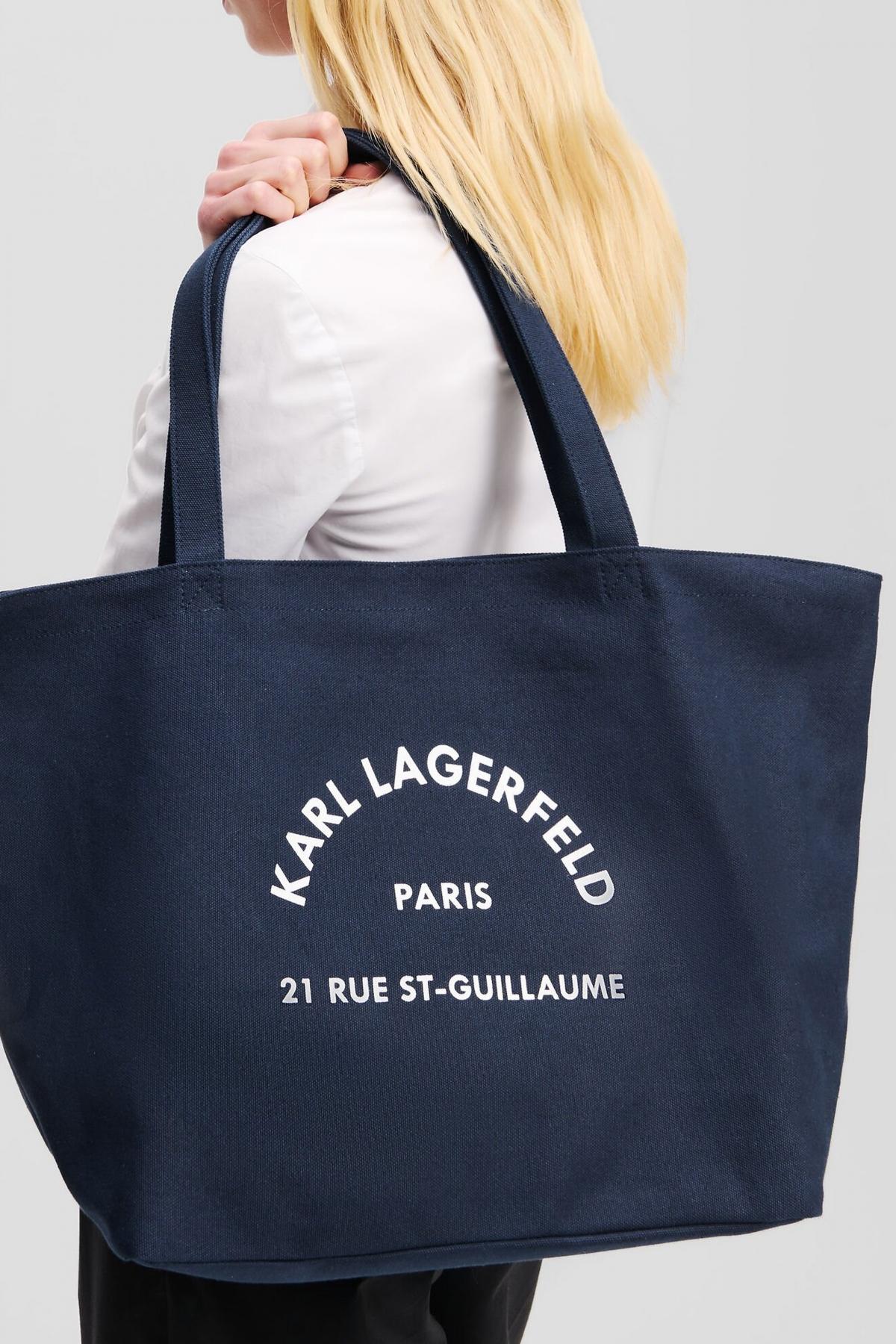 KARL LAGERFELD RSG CANVAS SHOPPER en color AZUL  (4)