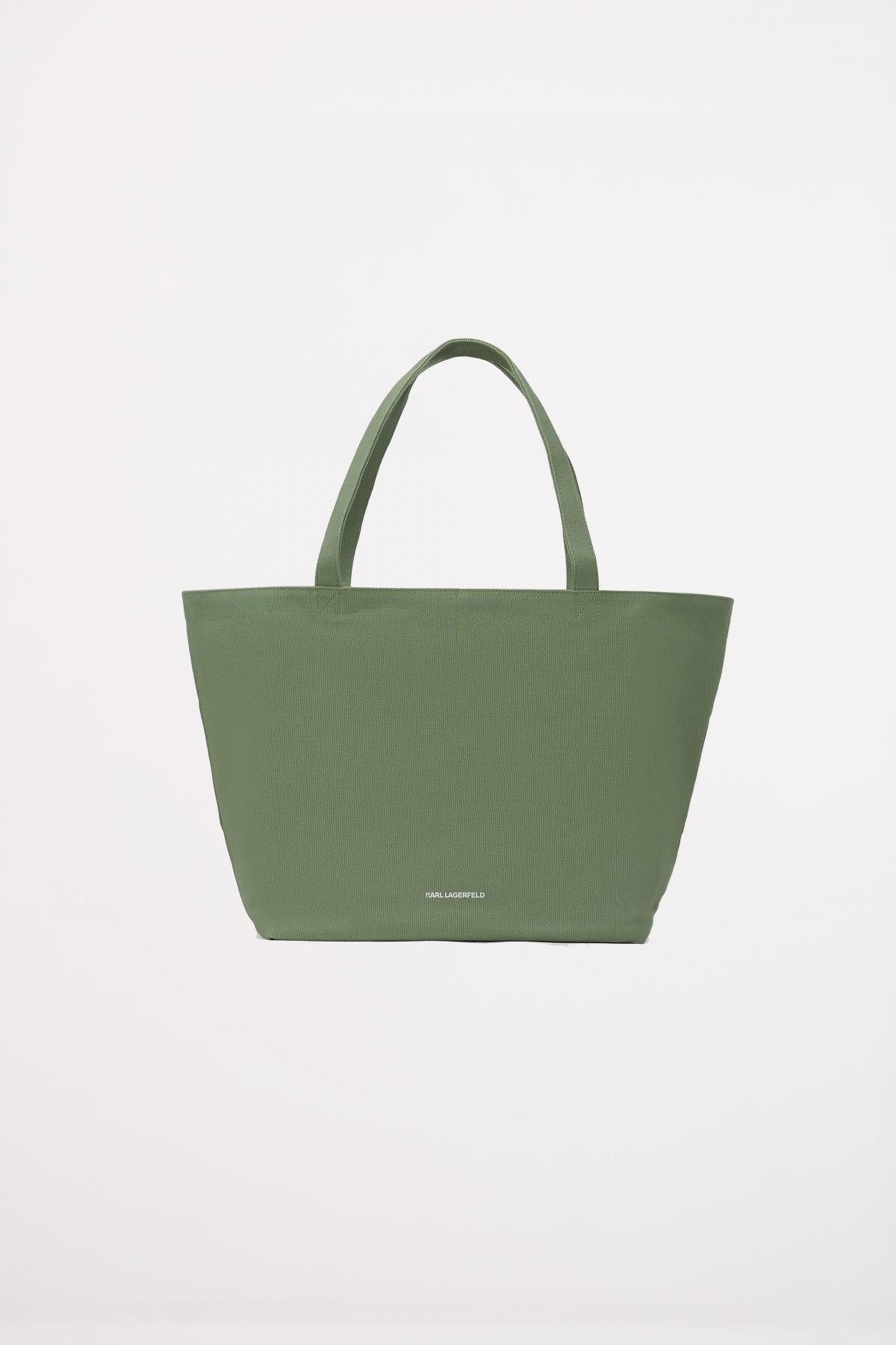 KARL LAGERFELD RSG CANVAS SHOPPER en color VERDE  (2)