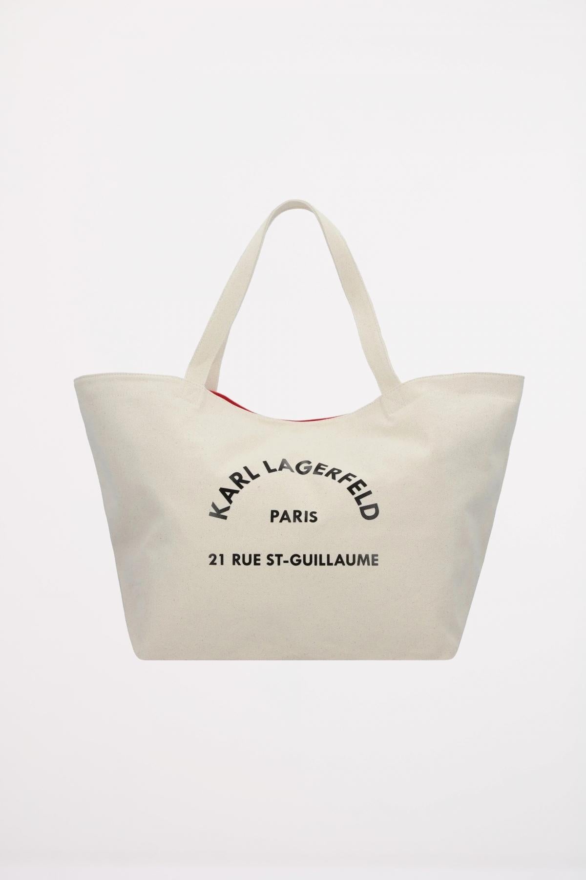 KARL LAGERFELD RSG CANVAS SHOPPER en color MARRON CLARO  (1)