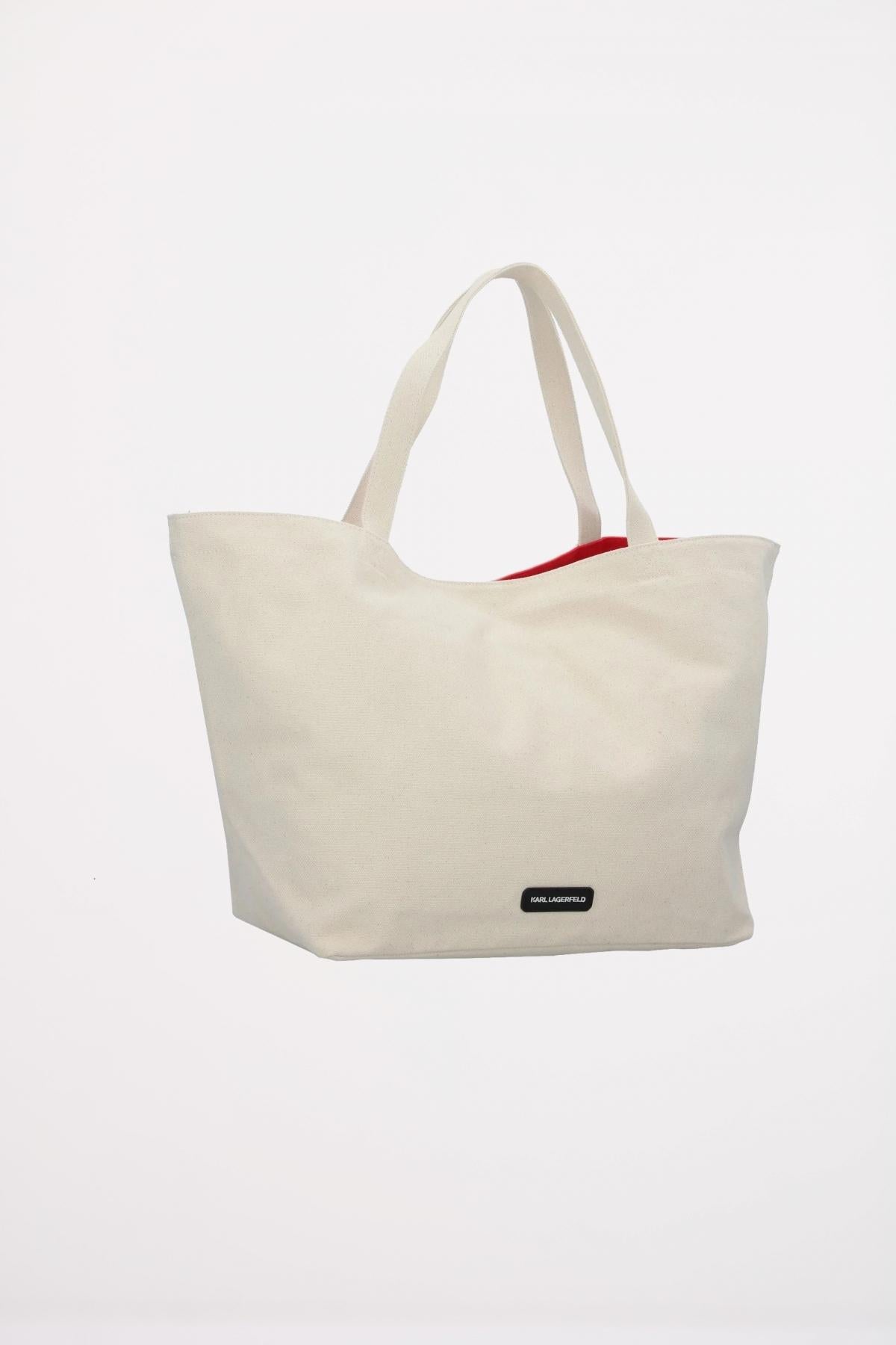 KARL LAGERFELD RSG CANVAS SHOPPER en color MARRON CLARO  (2)
