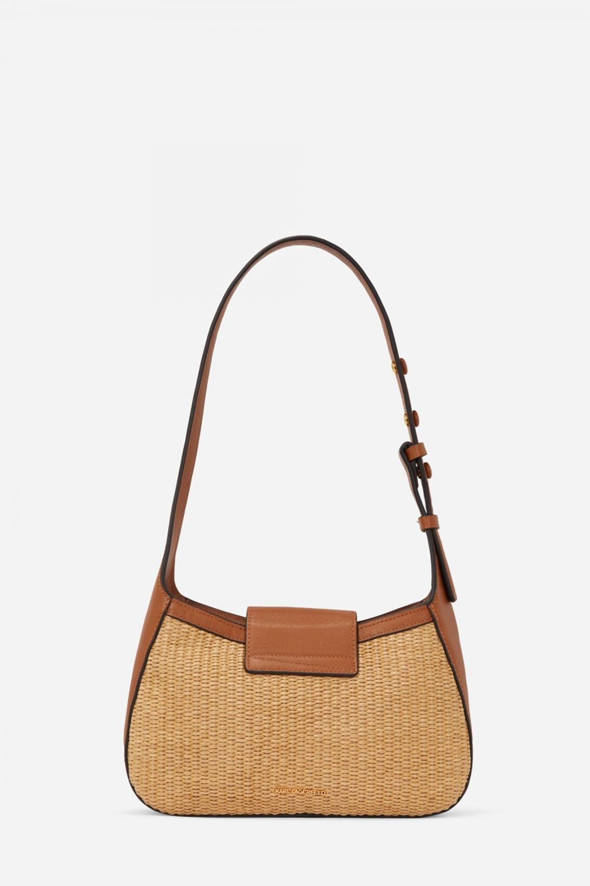 KARL LAGERFELD SIGNATURE SM SHB RAFFIA en color MARRON  (2)