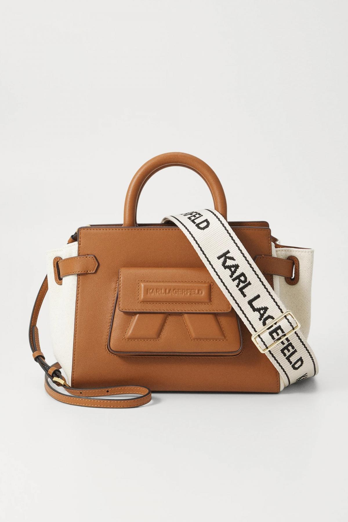 KARL LAGERFELD IKON K SM TOTE CANVAS en color MARRON  (1)