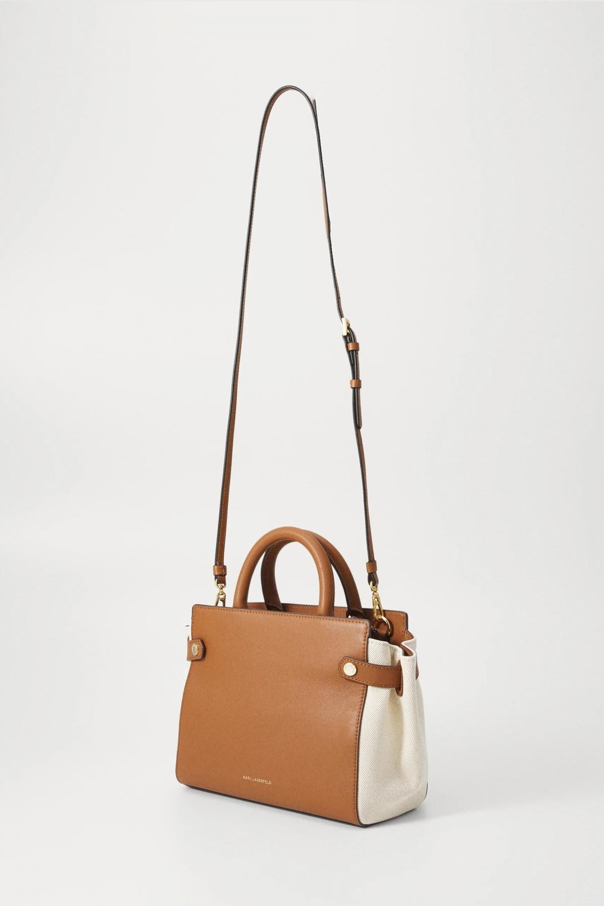 KARL LAGERFELD IKON K SM TOTE CANVAS en color MARRON  (2)