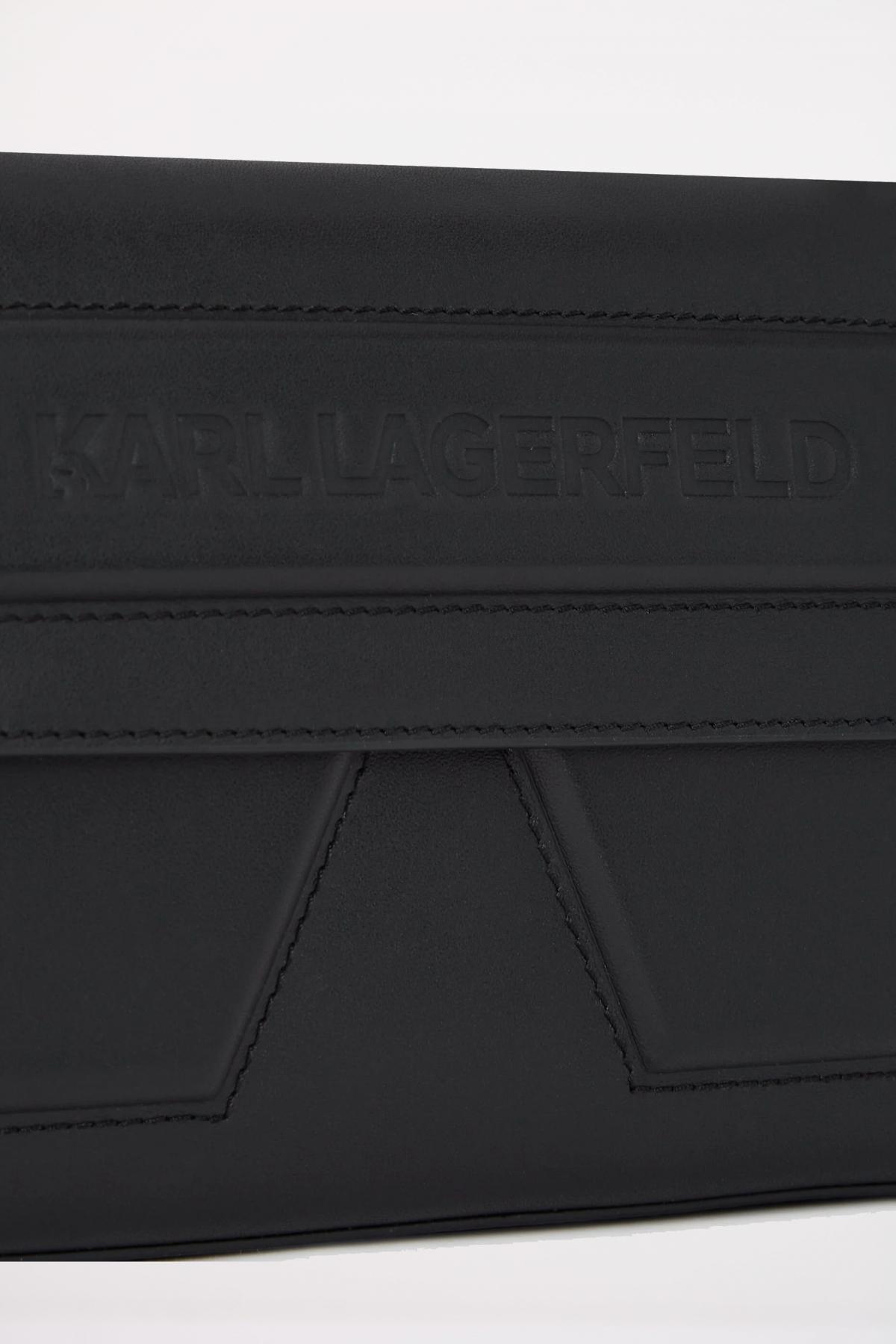 KARL LAGERFELD IKON K SOFT WEBBING CROSSB en color NEGRO  (3)