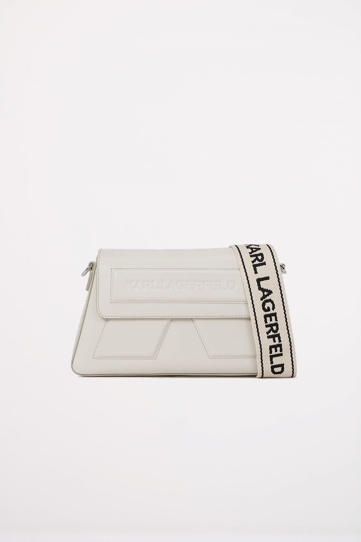 KARL LAGERFELD IKON K SOFT WEBBING CROSSB en color BLANCO  (1)