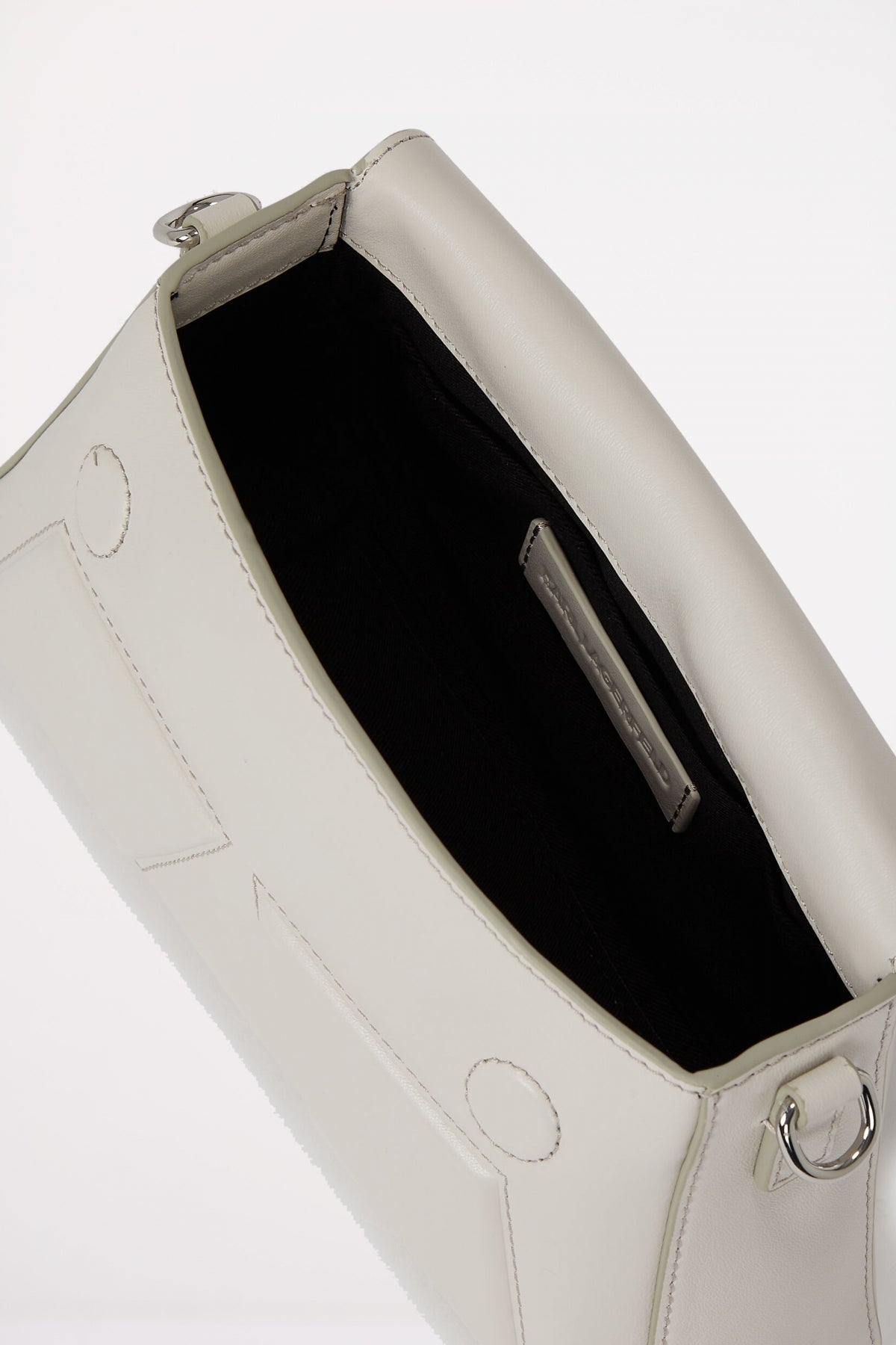 KARL LAGERFELD IKON K SOFT WEBBING CROSSB en color BLANCO  (3)