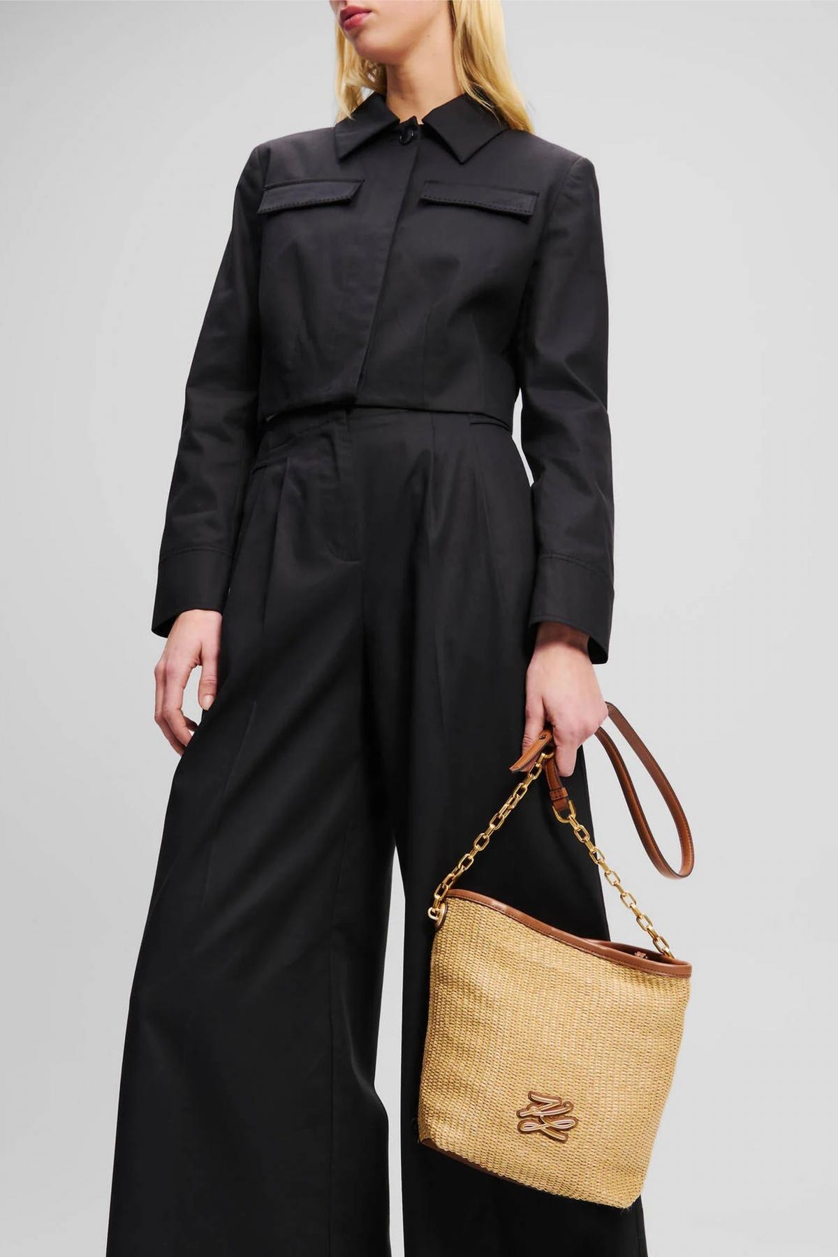 KARL LAGERFELD K AUTOGRAPH SM BUCKET RAFF en color MARRON CLARO  (3)