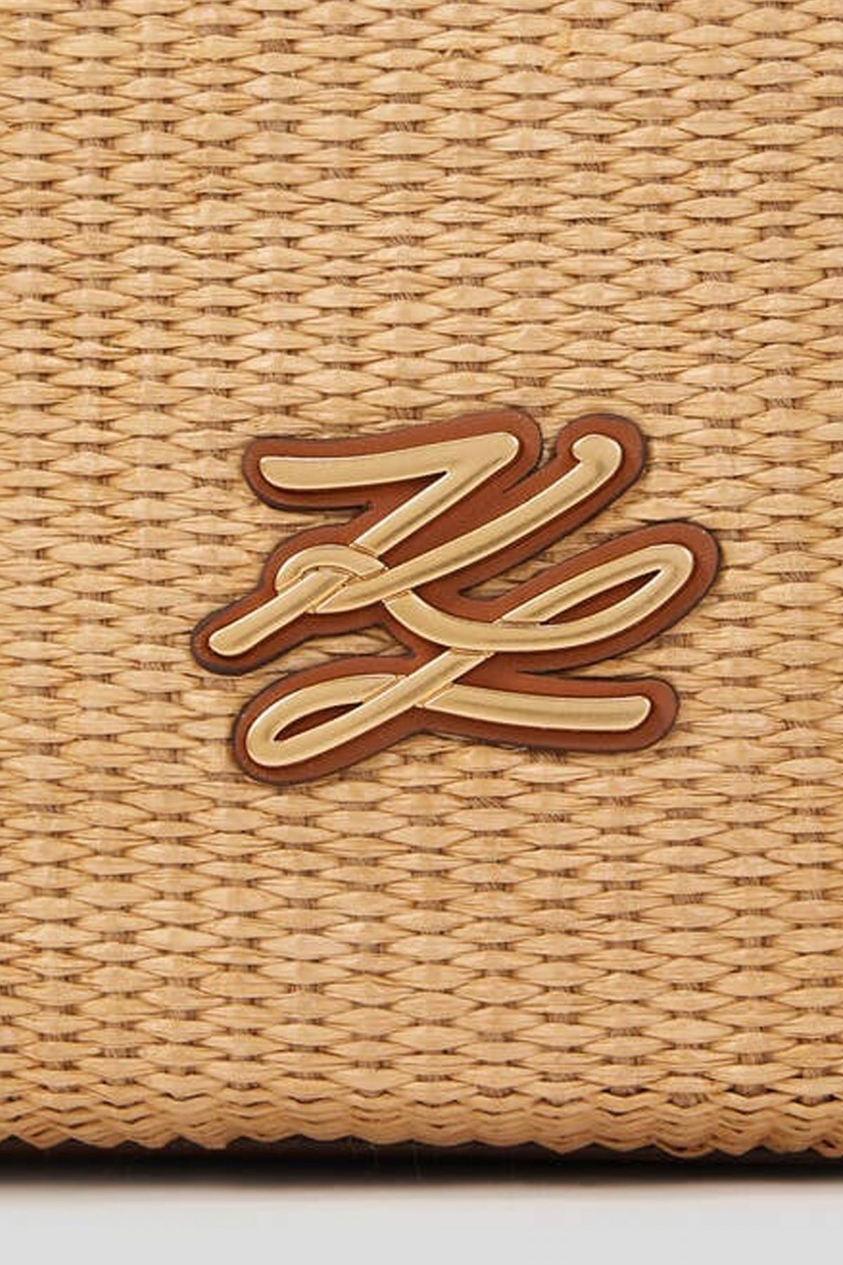 KARL LAGERFELD K AUTOGRAPH SM BUCKET RAFF en color MARRON CLARO  (4)