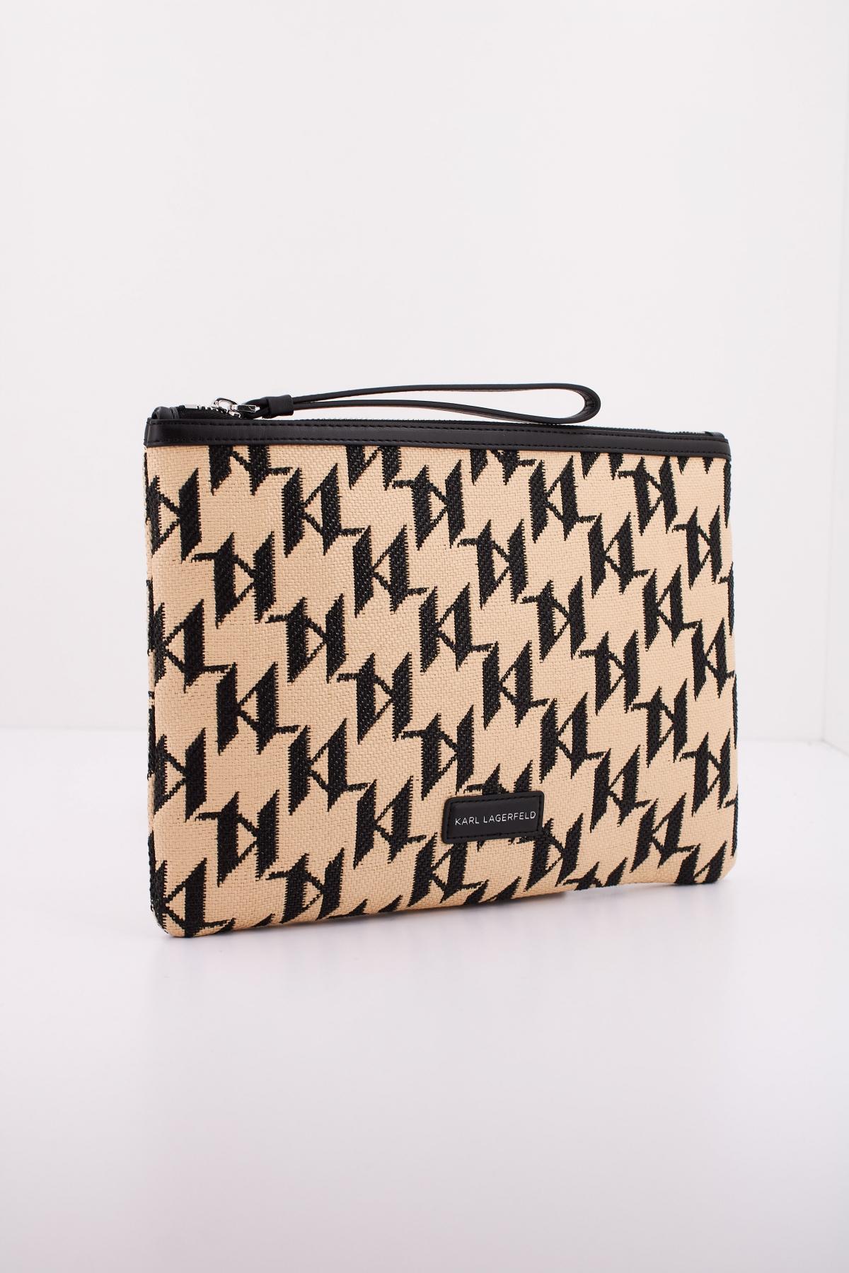 KARL LAGERFELD K ESSENTIAL RAFFIA POUCH M en color BEIS  (2)