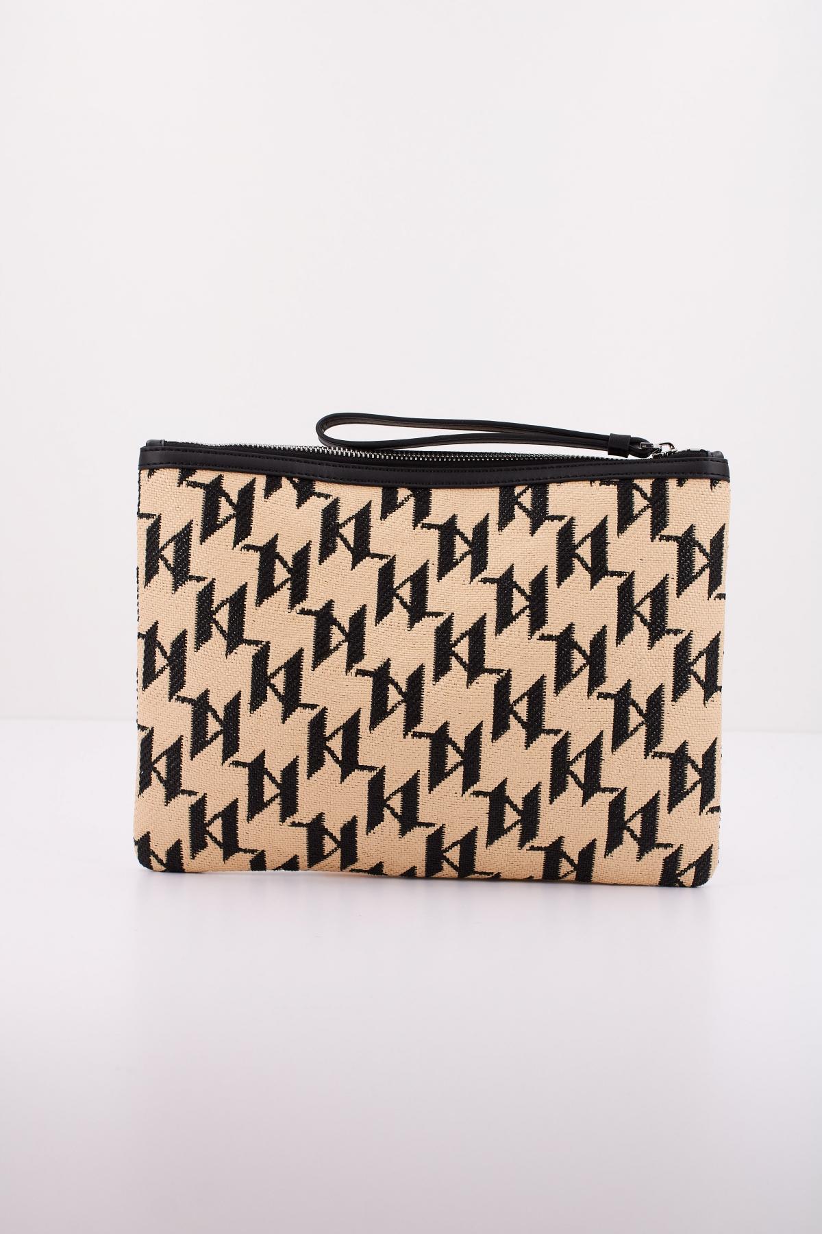 KARL LAGERFELD K ESSENTIAL RAFFIA POUCH M en color BEIS  (3)