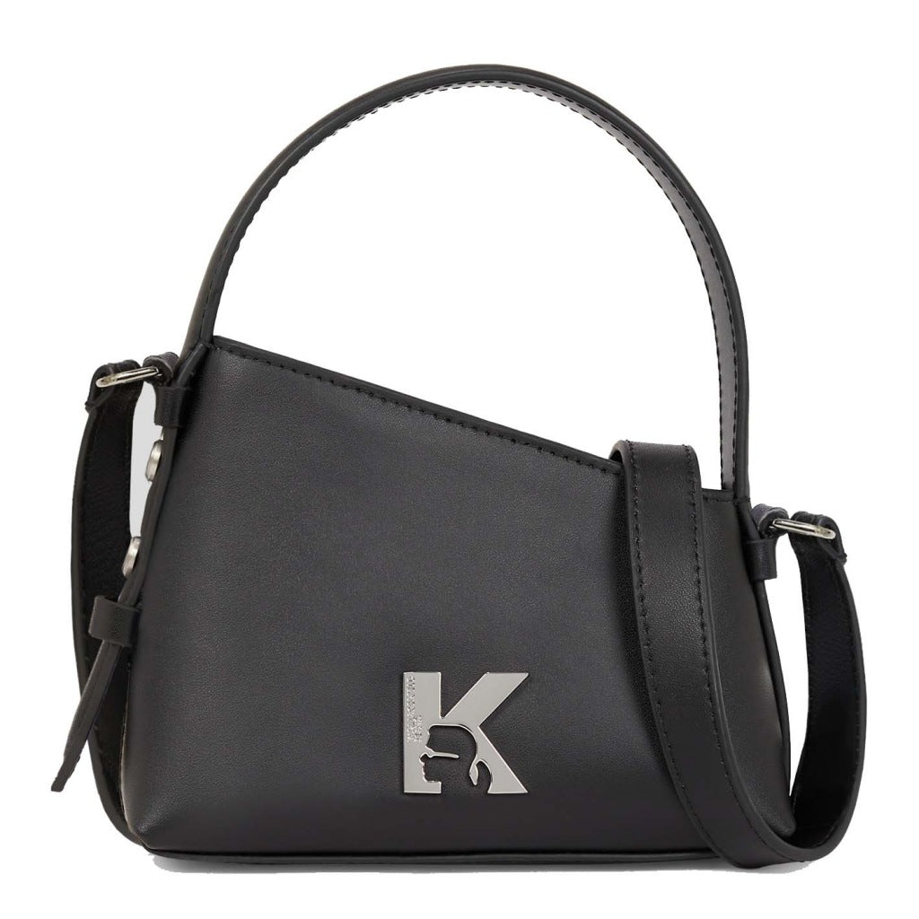 KARL LAGERFELD KLJ GEO MINI BAG LEATHER en color NEGRO  (1)
