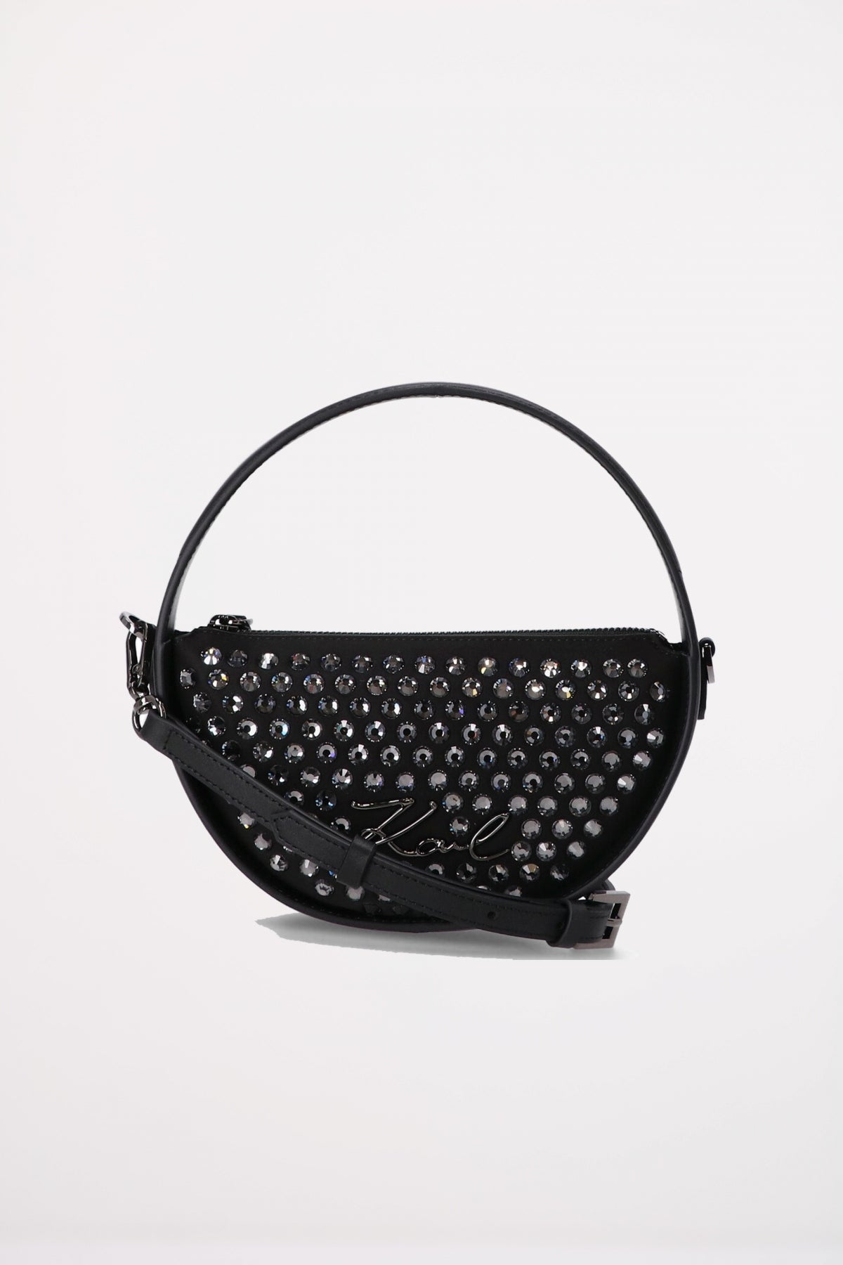KARL LAGERFELD K SIGNATURE SP ROUND BAG EMB en color NEGRO  (1)