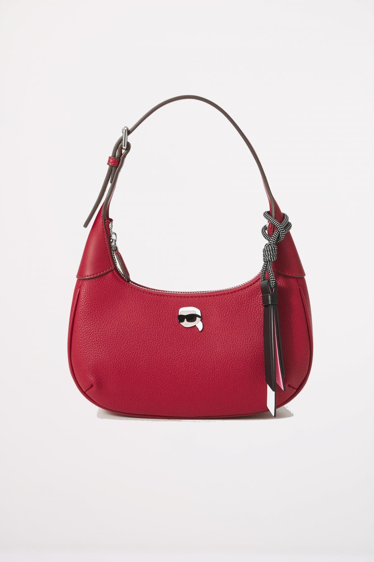 KARL LAGERFELD IKON GRAINY ROUND SHOULDER en color ROJO  (1)