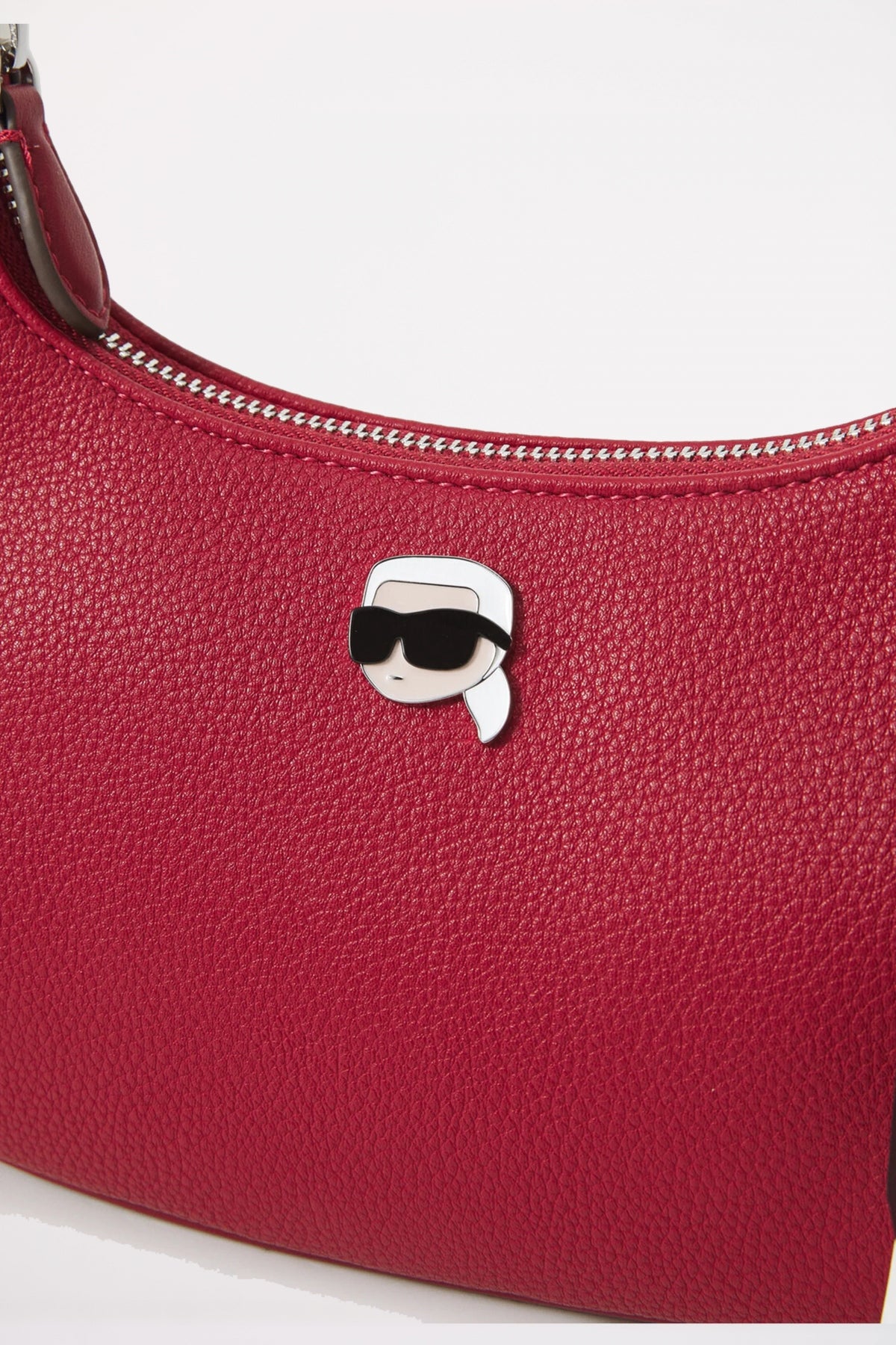 KARL LAGERFELD IKON GRAINY ROUND SHOULDER en color ROJO  (4)