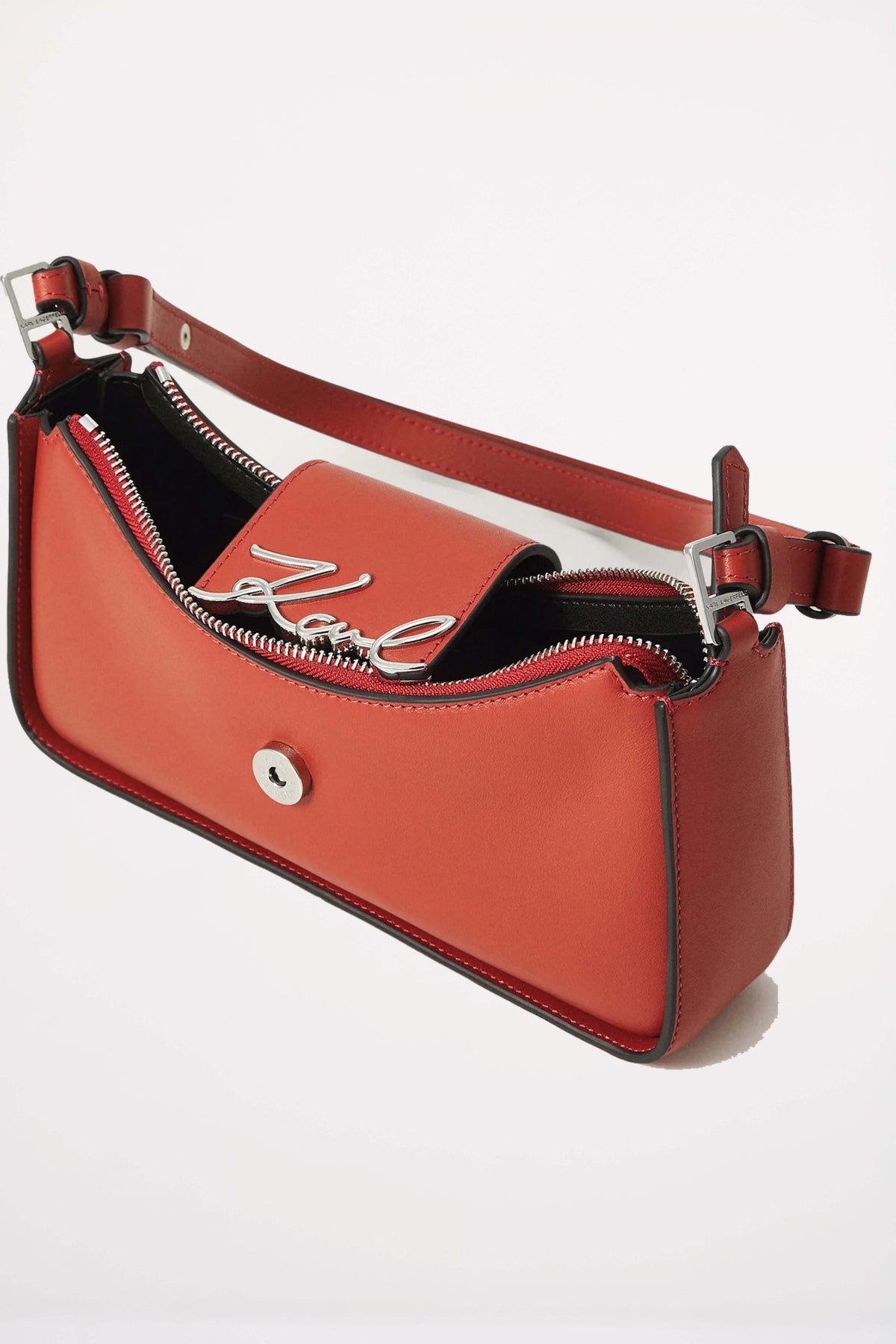 KARL LAGERFELD  K SIGNATURE SM ZIP SB en color ROJO  (3)