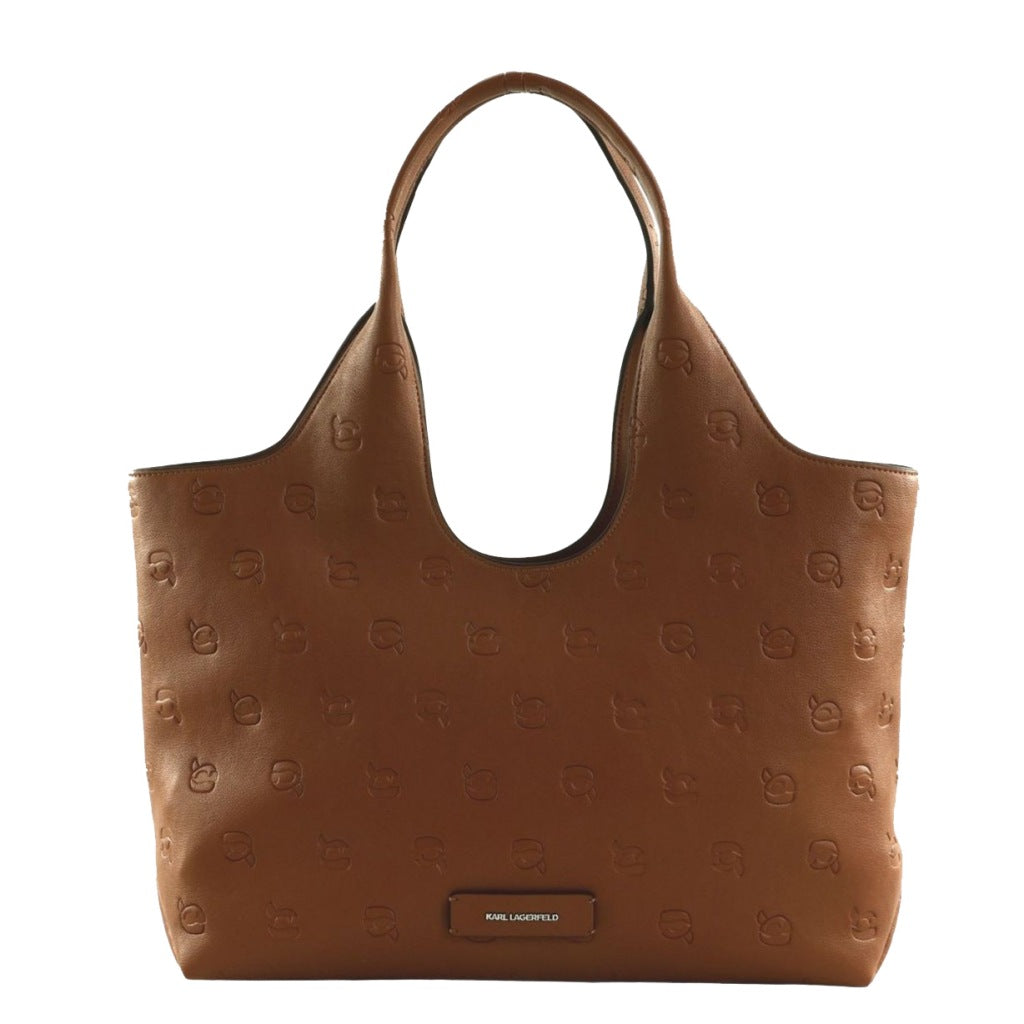 KARL LAGERFELD IKON MONOGRAM SOFT MD TOTE en color MARRON  (4)