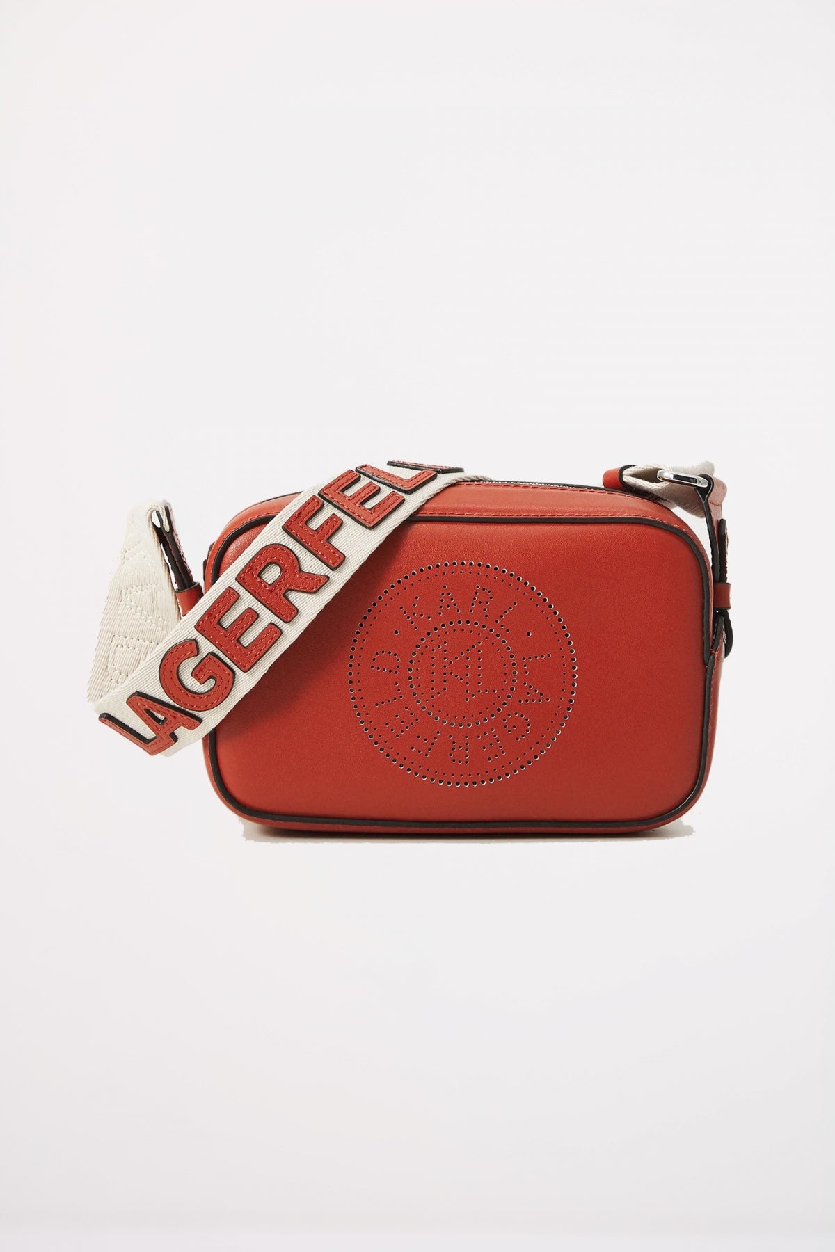 KARL LAGERFELD  K CIRCLE SLIM CAMERA BAG  en color ROJO  (1)