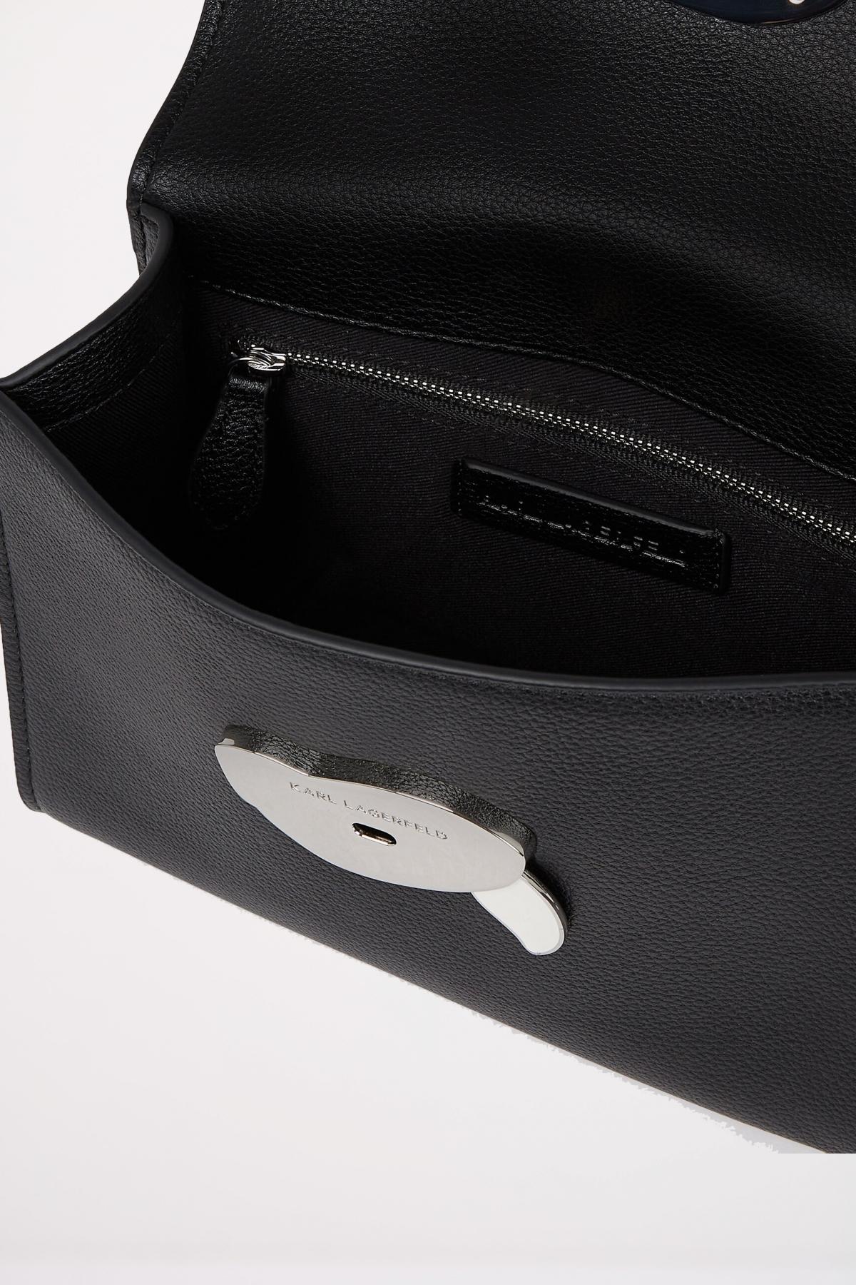 KARL LAGERFELD IKON GRAINY NS CROSSBODY en color NEGRO  (3)
