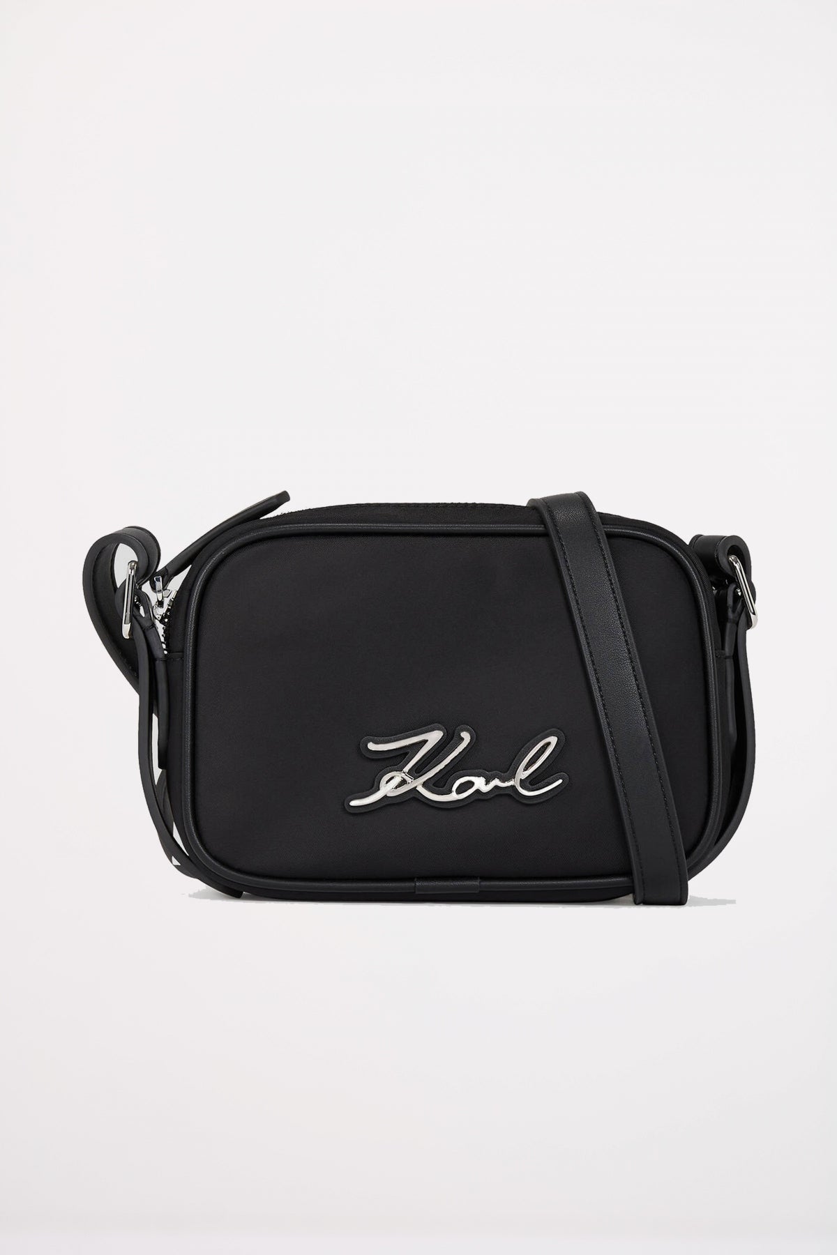 KARL LAGERFELD K SIGNATURE NYLON CB POUCH en color NEGRO  (1)
