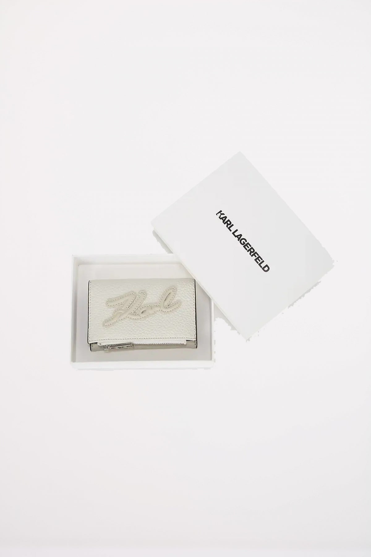 KARL LAGERFELD K SKUARE SM BF WALLET GRAI en color BLANCO  (4)
