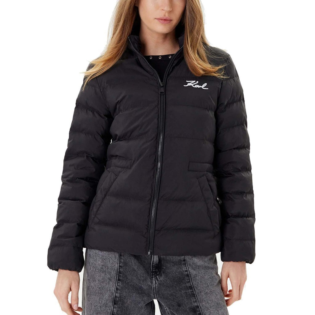 KARL LAGERFELD LIGHTWEIGHT PUFFER JACKET en color NEGRO  (2)