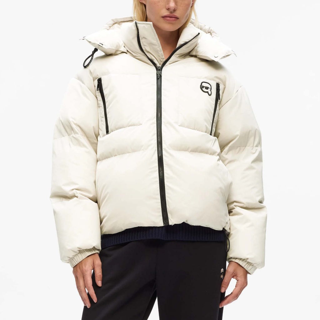 KARL LAGERFELD IKON PUFFER JACKET en color BLANCO  (2)