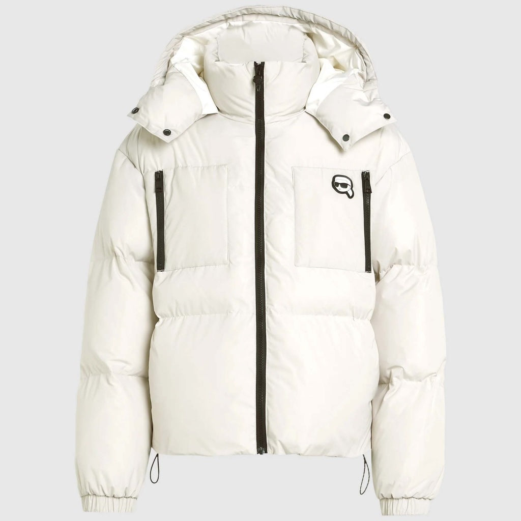 KARL LAGERFELD IKON PUFFER JACKET en color BLANCO  (1)