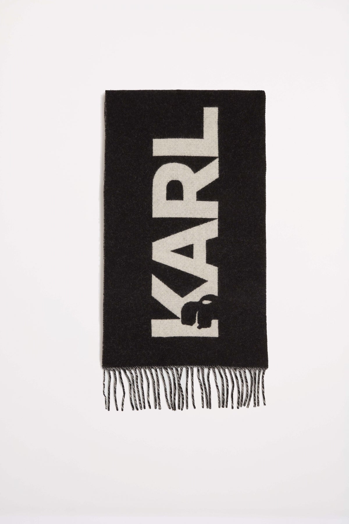 KARL LAGERFELD K ESSENTIAL JKRD WOVEN SCARF en color NEGRO  (1)