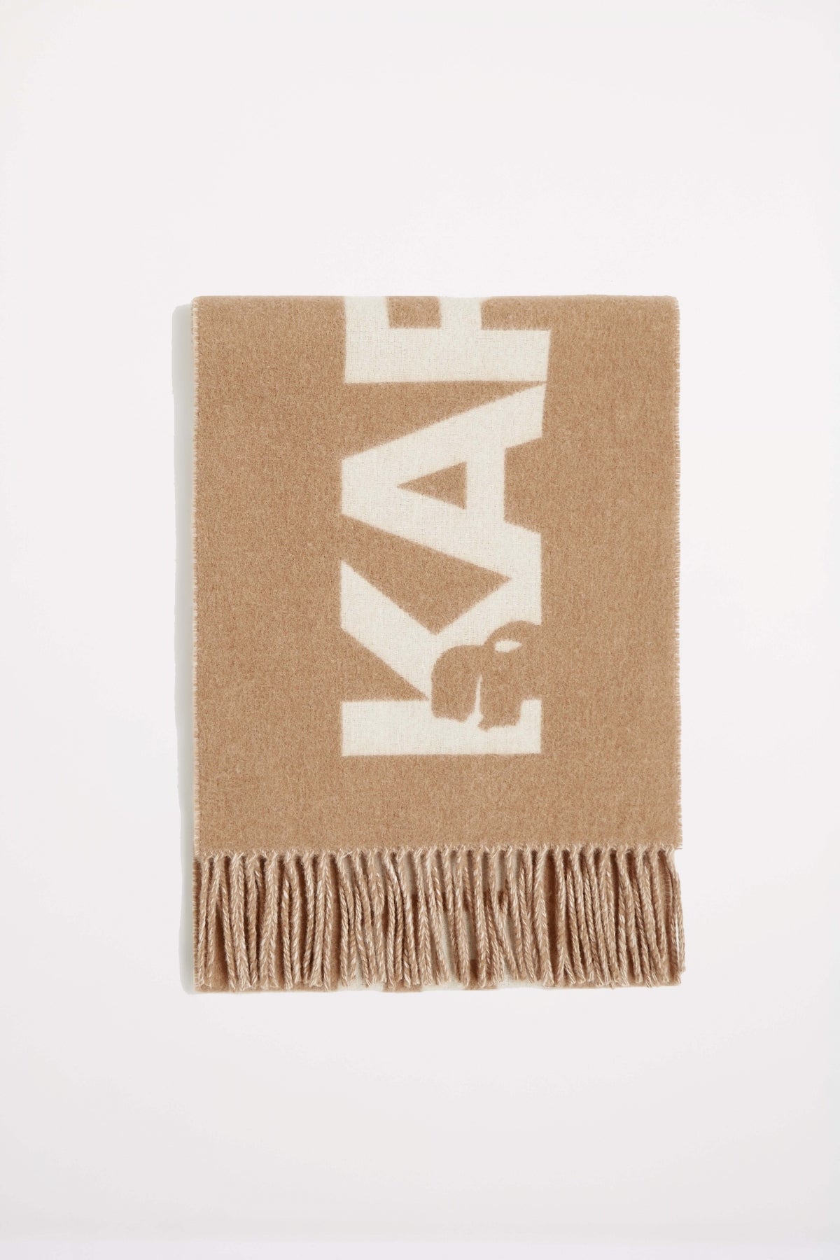 KARL LAGERFELD K ESSENTIAL JKRD WOVEN SCARF en color MARRON CLARO  (1)