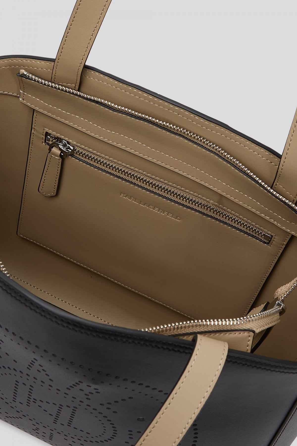 KARL LAGERFELD K CIRCLE MID ZIP TOTE en color NEGRO  (3)