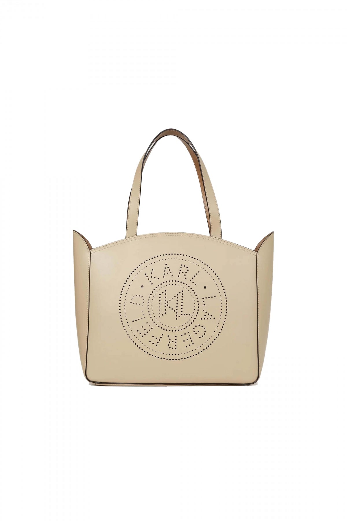 KARL LAGERFELD K CIRCLE MID ZIP TOTE en color BEIS  (1)