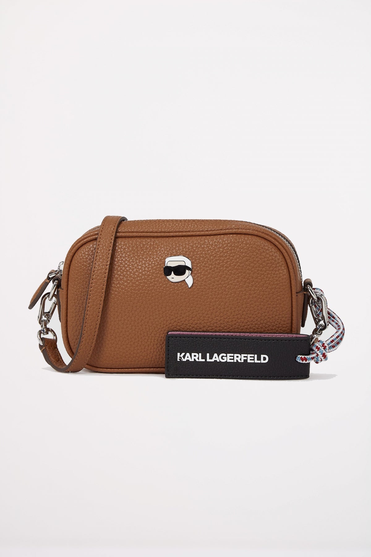 KARL LAGERFELD  IKON PEBBLE SLIM CAMERA BA  en color MARRON  (1)