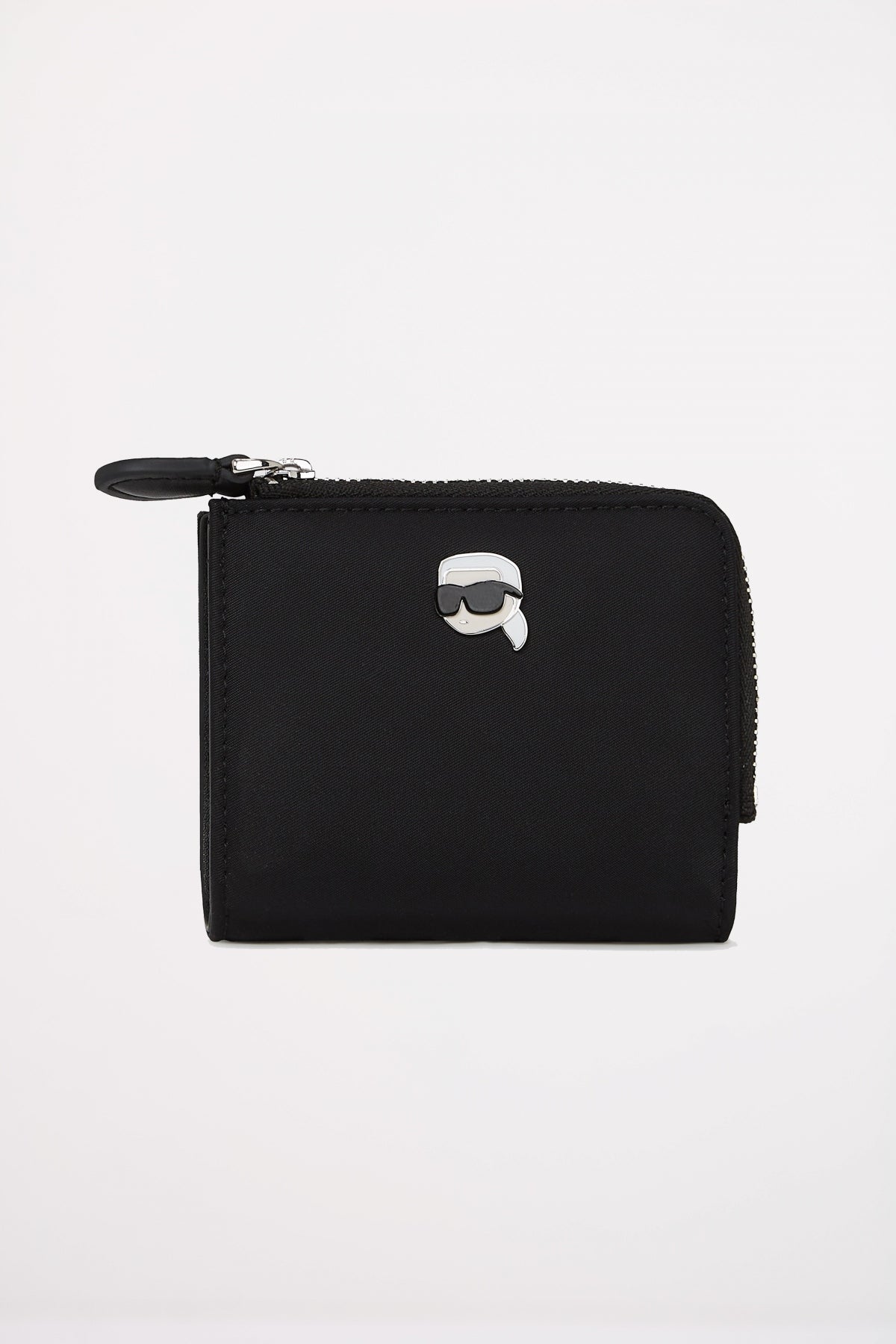 KARL LAGERFELD  IKON NYLON PIN SM ZIP WALL  en color NEGRO  (1)