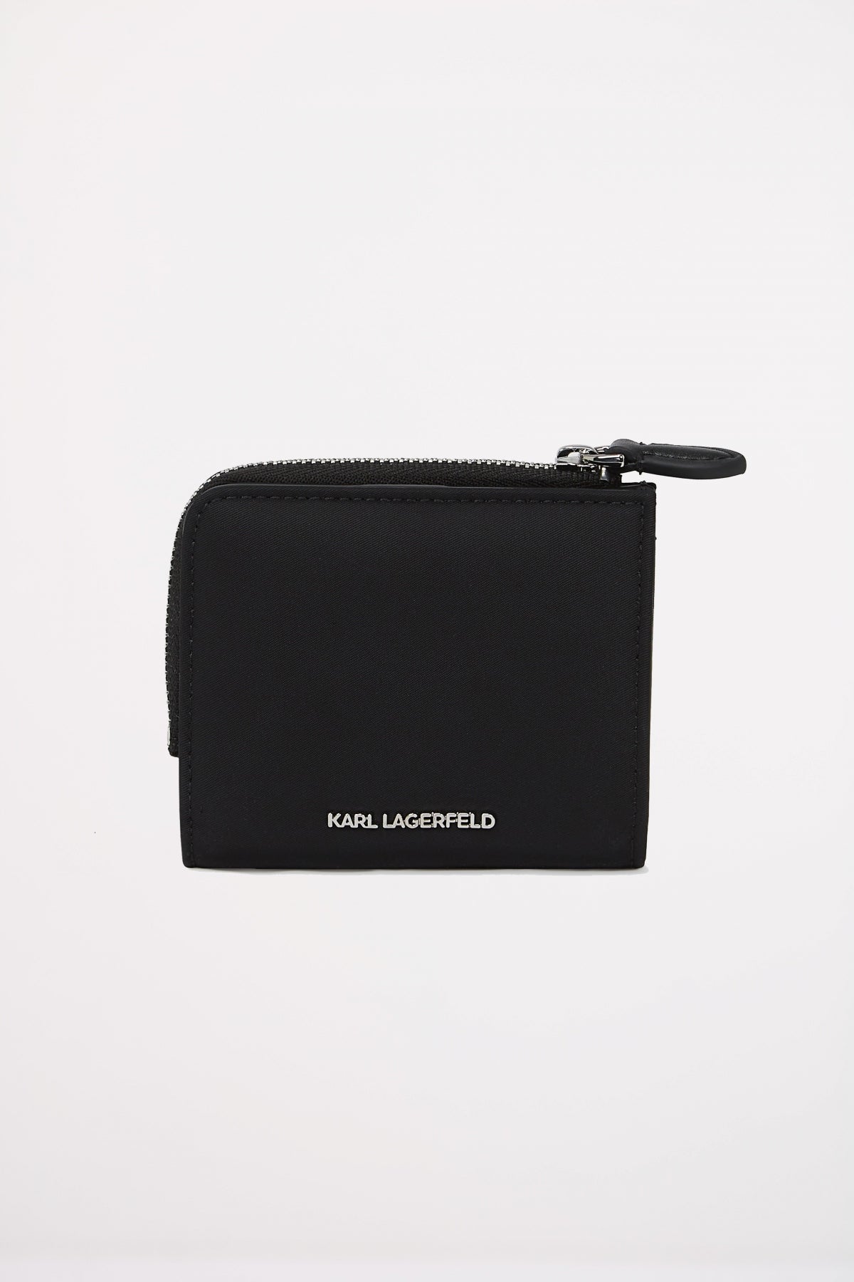 KARL LAGERFELD  IKON NYLON PIN SM ZIP WALL  en color NEGRO  (2)